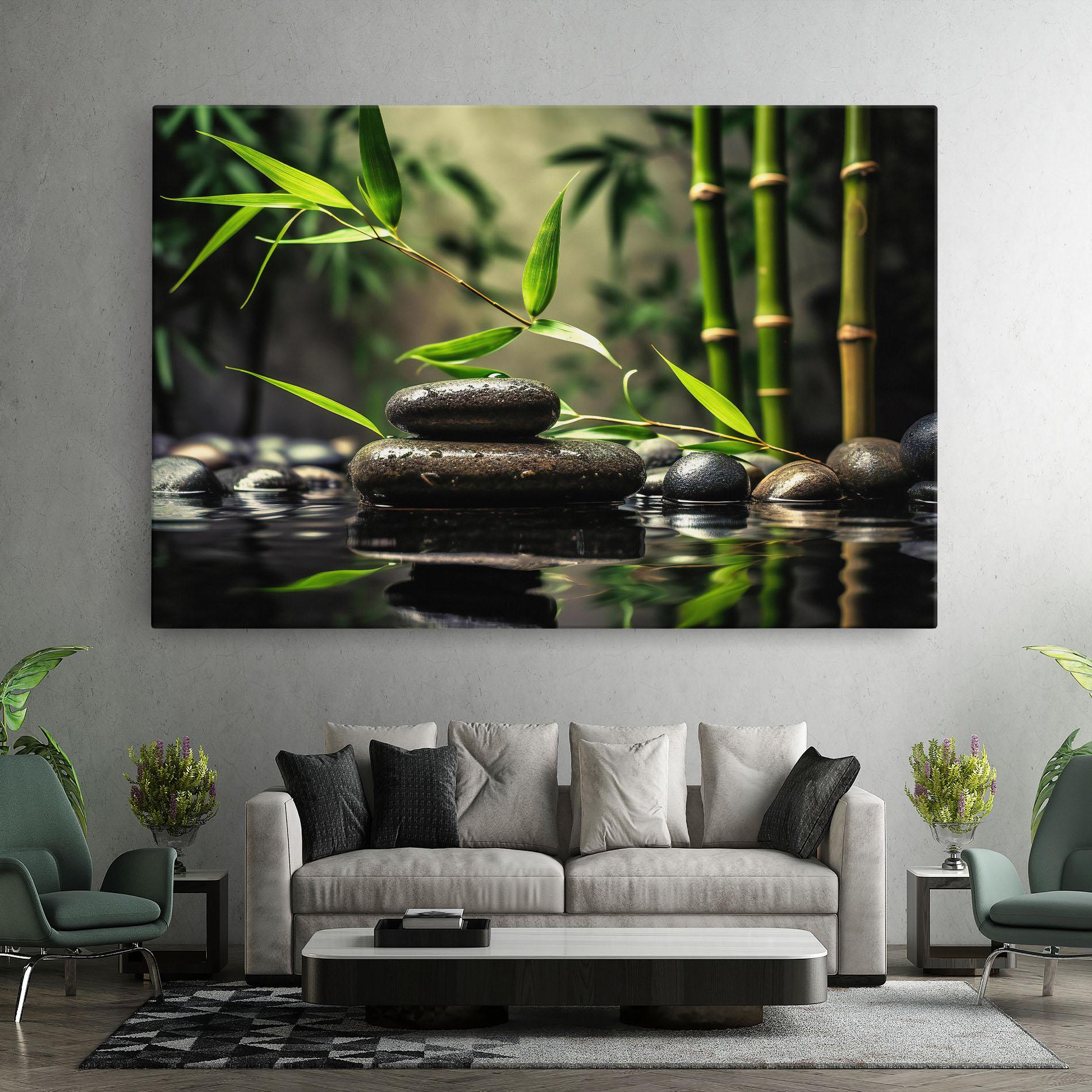 Leinwandbild Bamboo Plant Water mockup 7