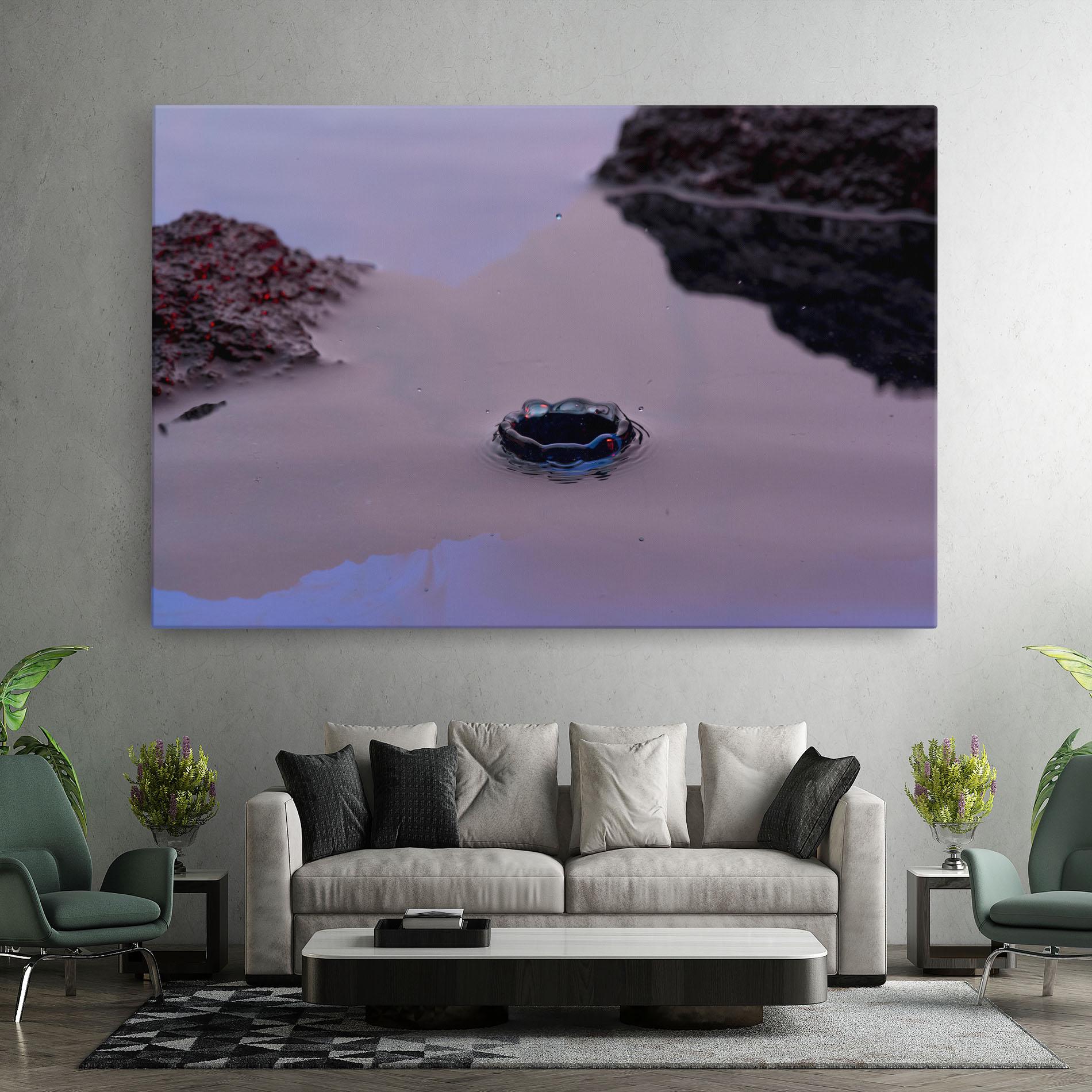 Leinwandbild Blue Color Water mockup 7