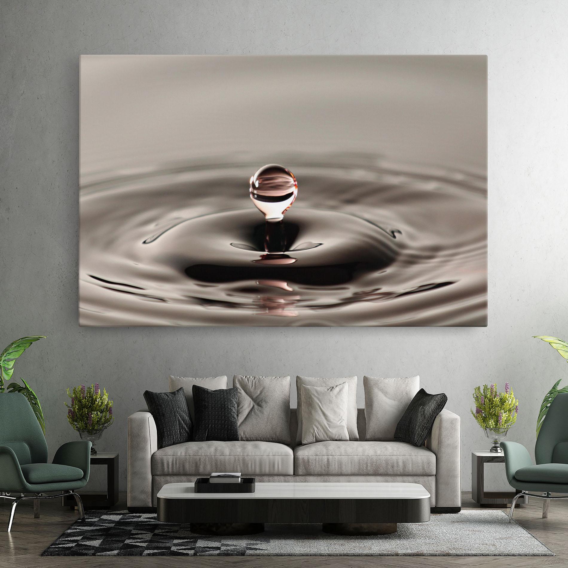 Leinwandbild Close Red Water Drop mockup 7