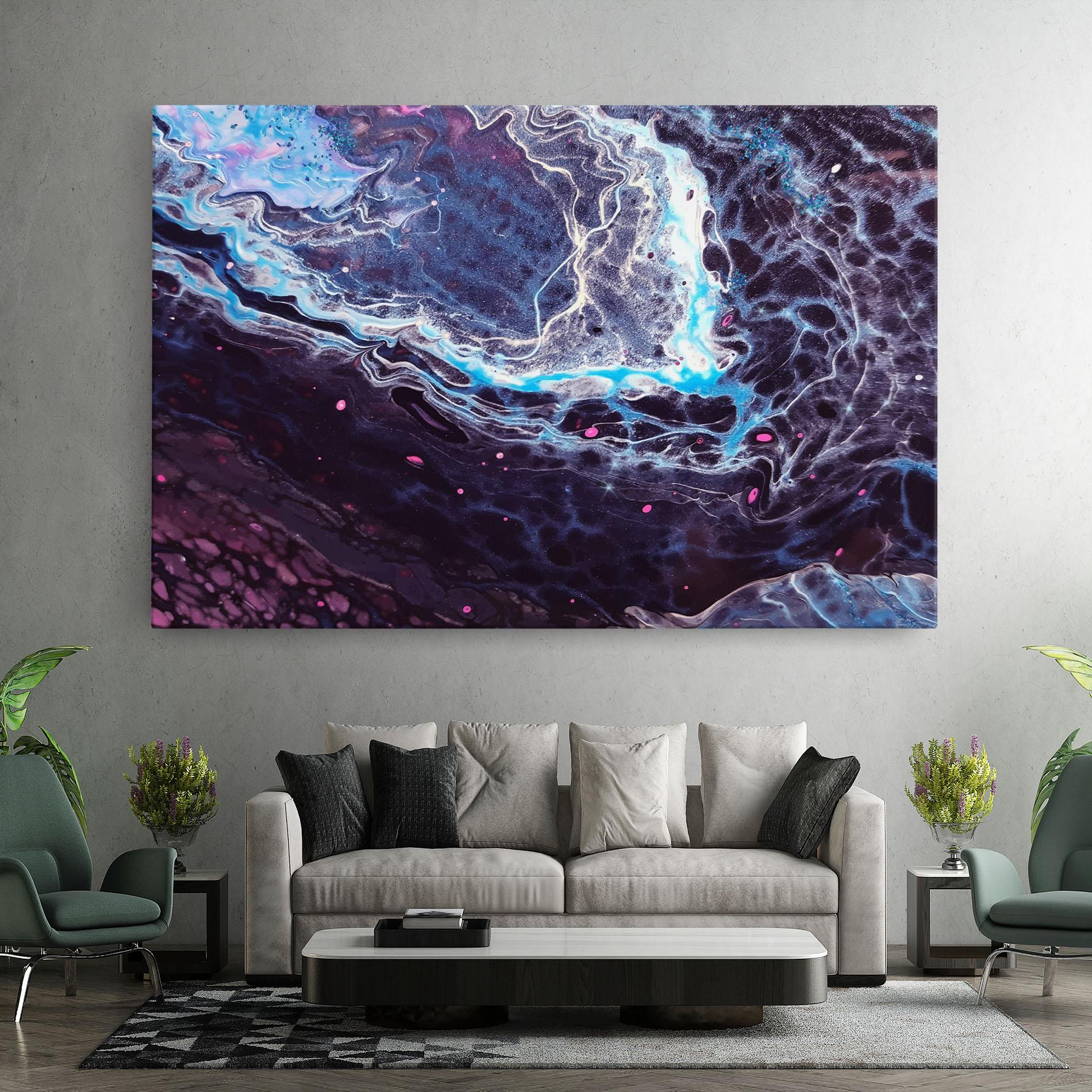 Leinwandbild Purple Blue Water mockup 7