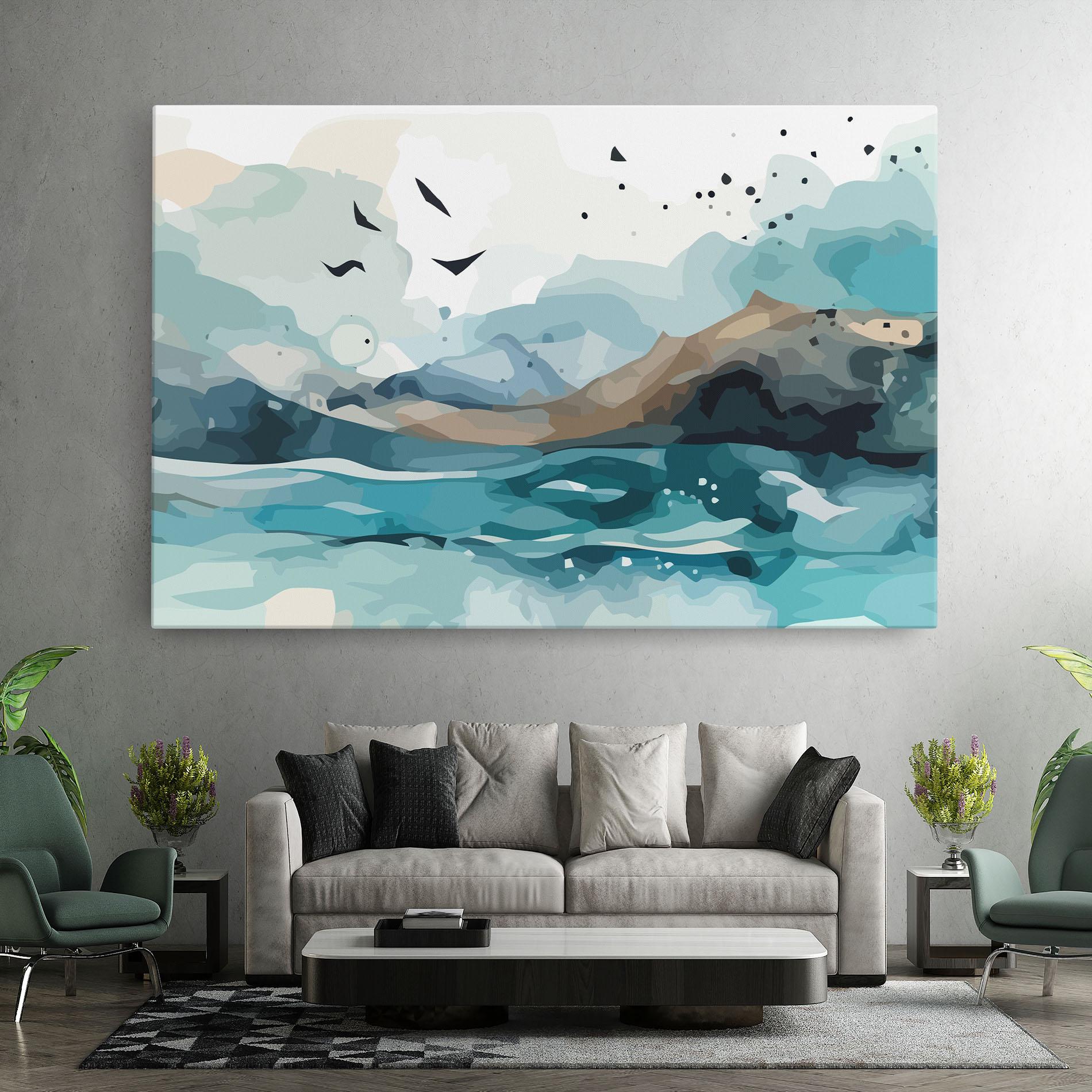 Leinwandbild Water Birds mockup 7