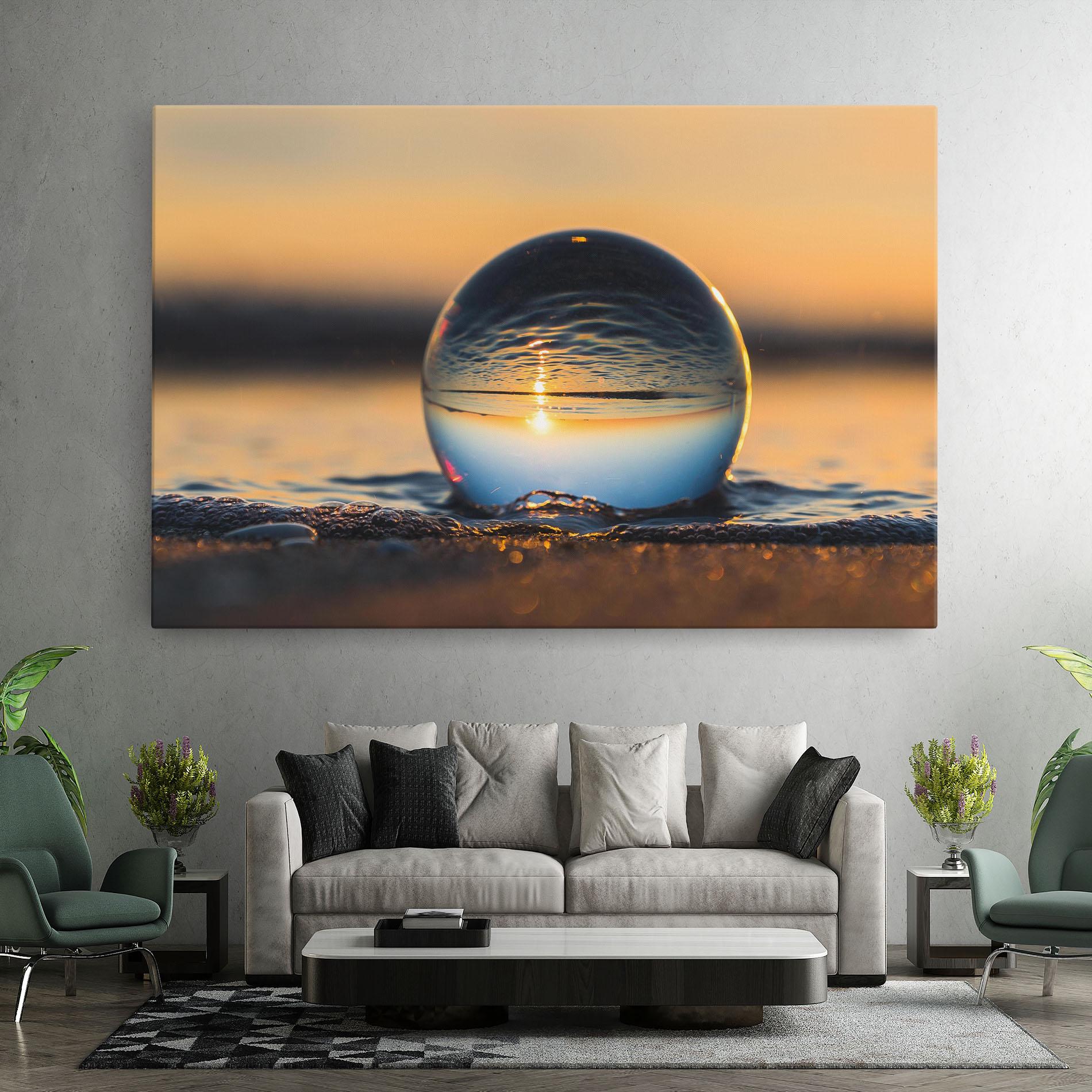 Leinwandbild Water Bubble Reflecting mockup 7