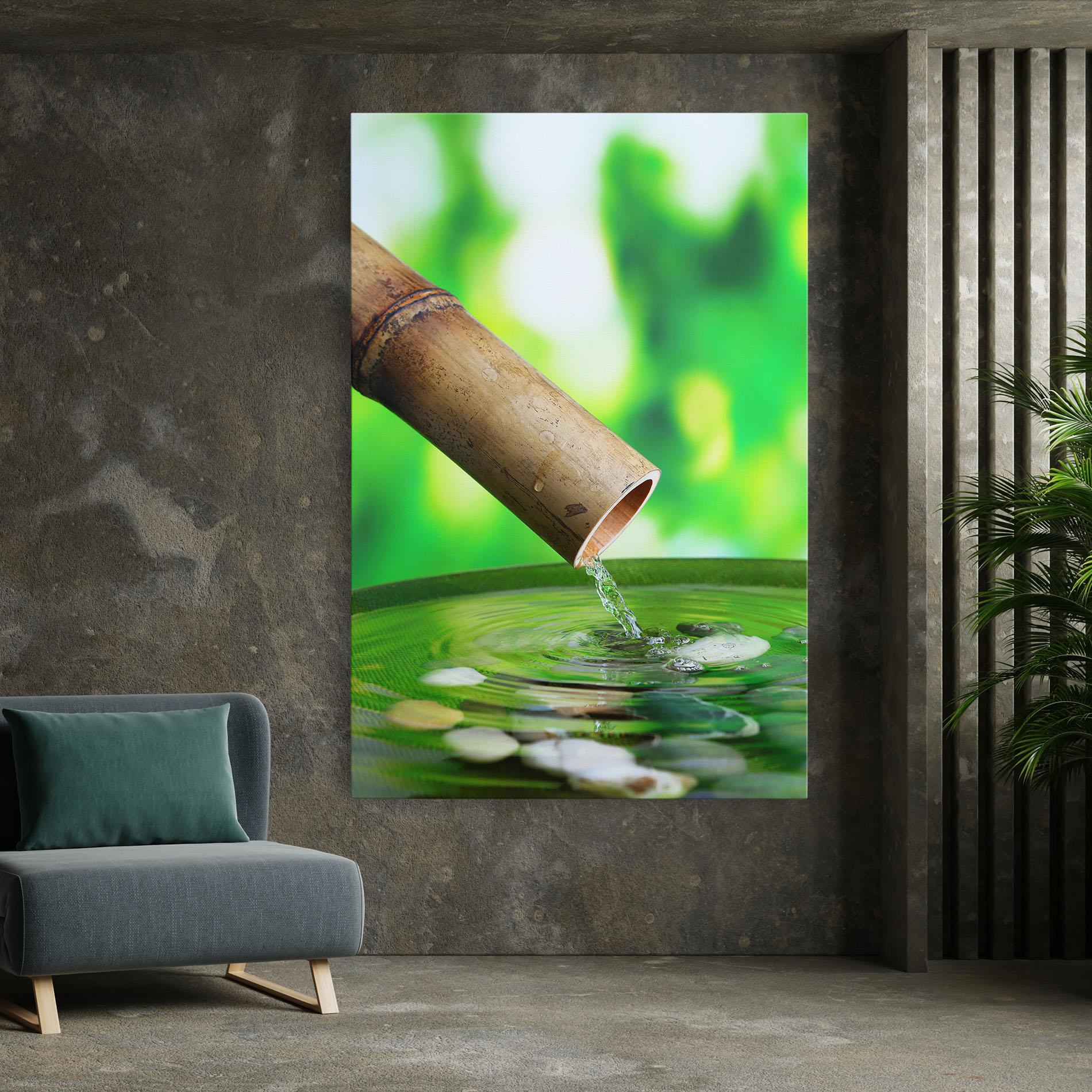 Leinwandbild Bamboo Fountain mockup 7