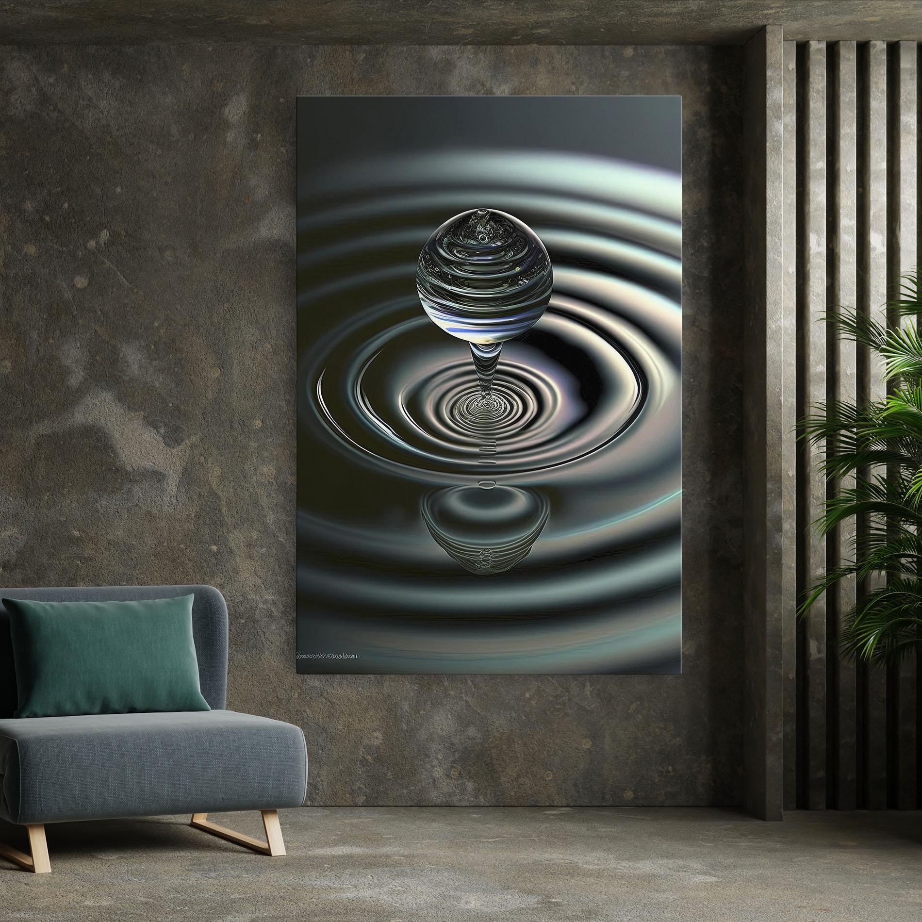 Leinwandbild Beautiful Water Drop mockup 7