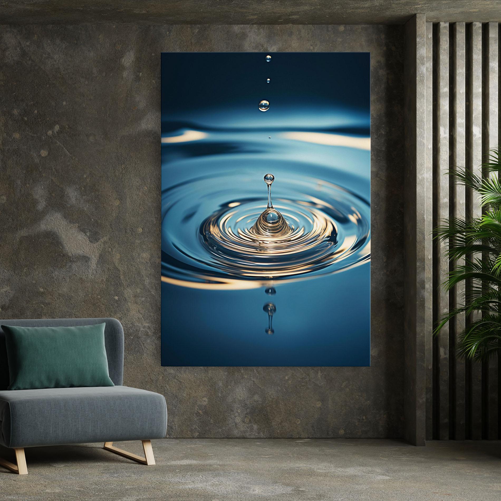 Leinwandbild Cream Water Drop mockup 7