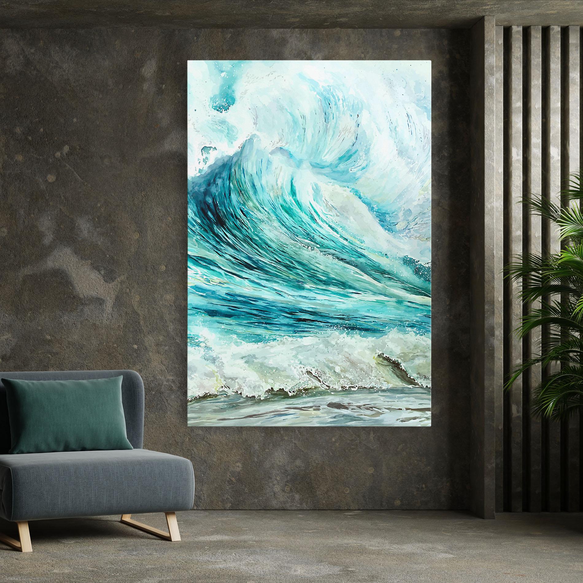 Leinwandbild Sea Watercolor mockup 7