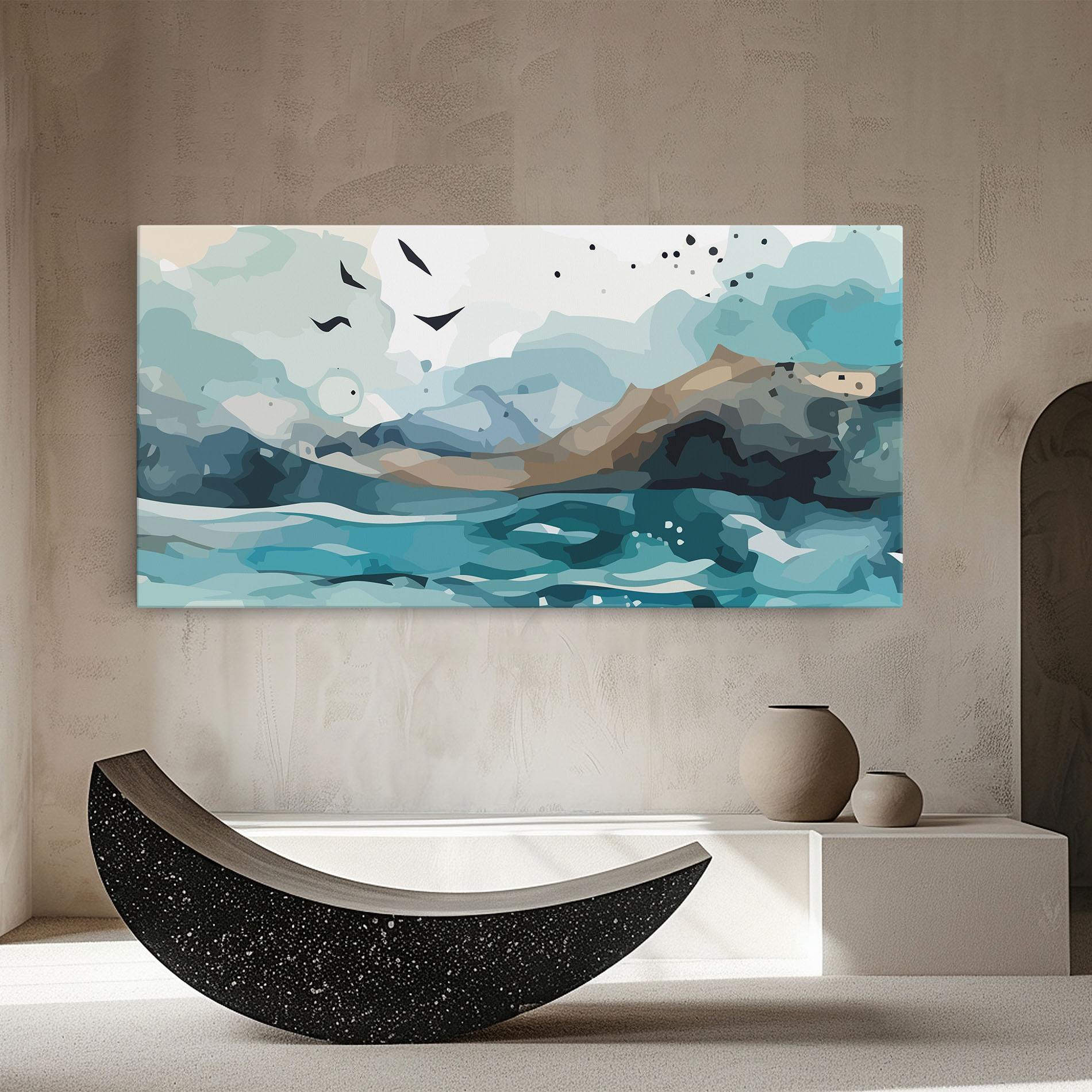Leinwandbild Water Birds mockup 8