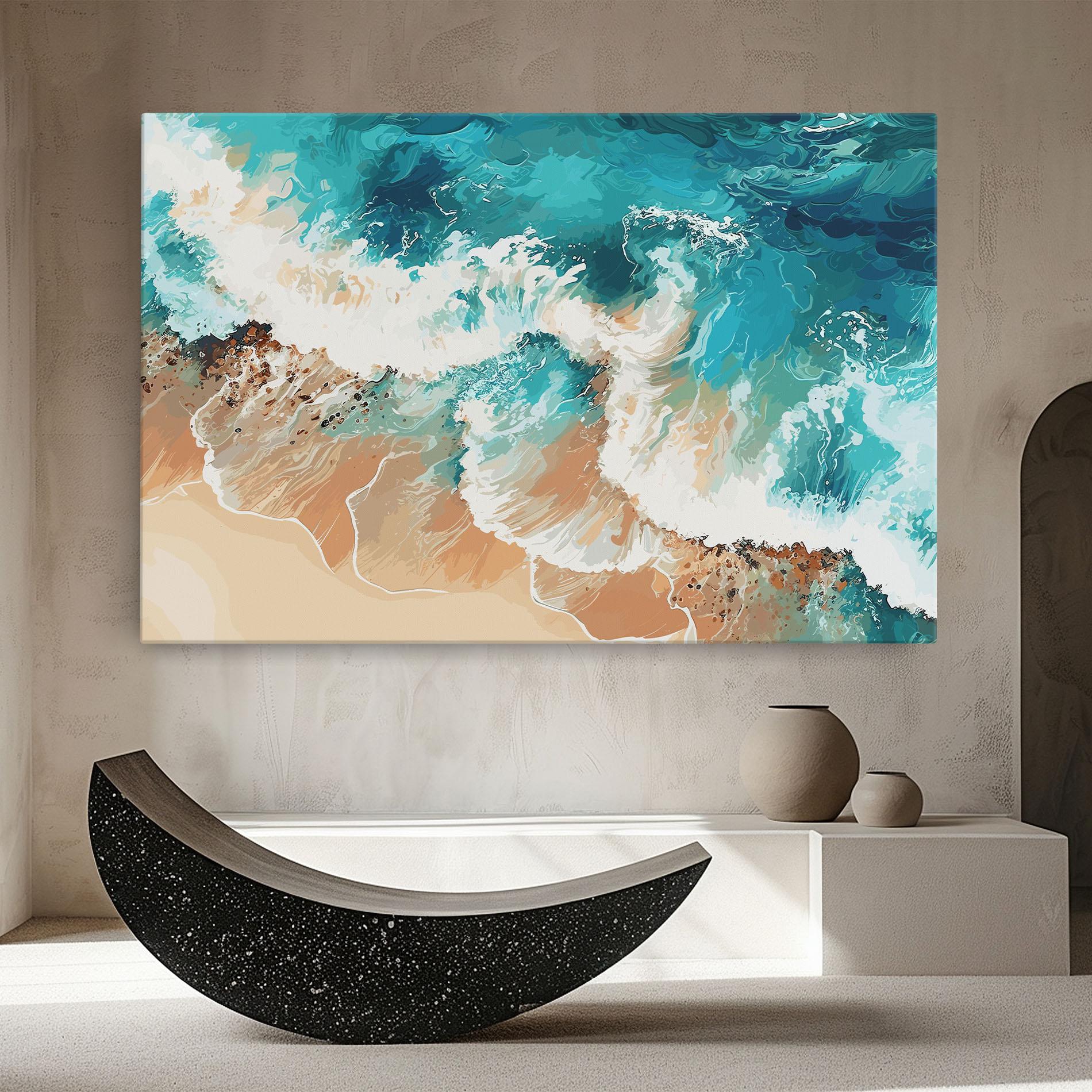 Leinwandbild Artistic Waves mockup 8