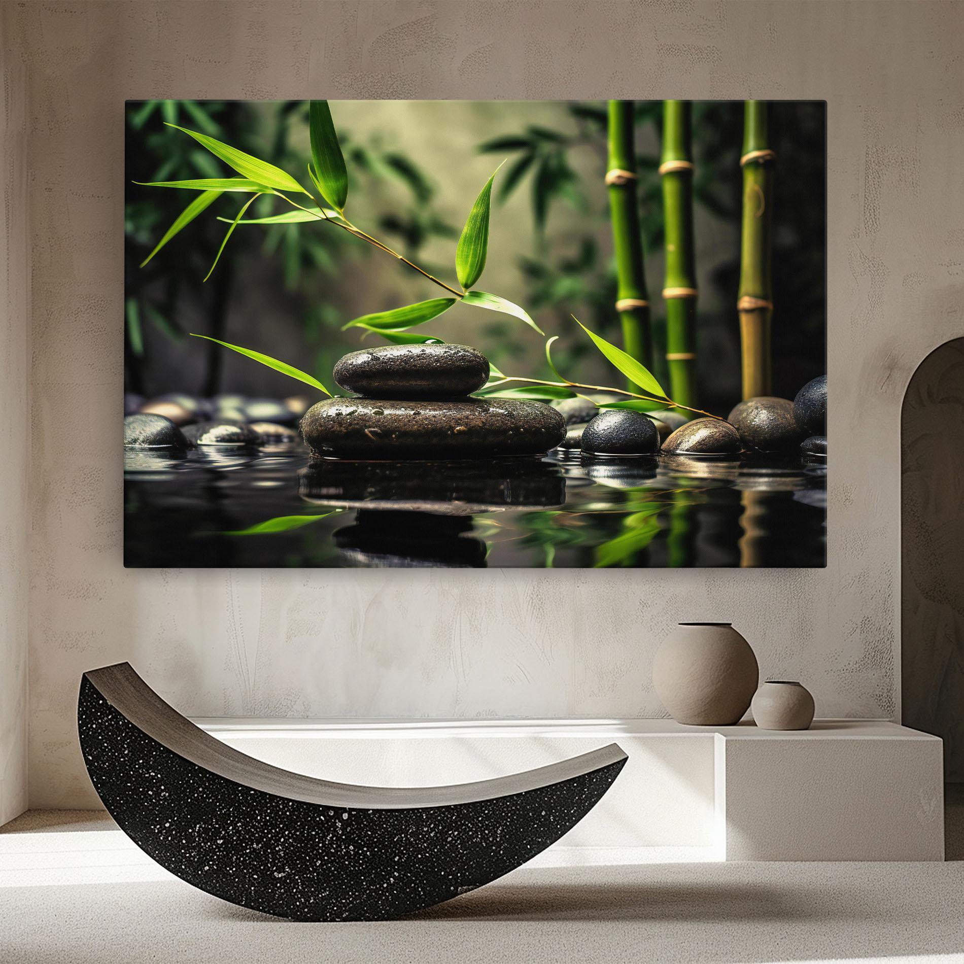 Leinwandbild Bamboo Plant Water mockup 8