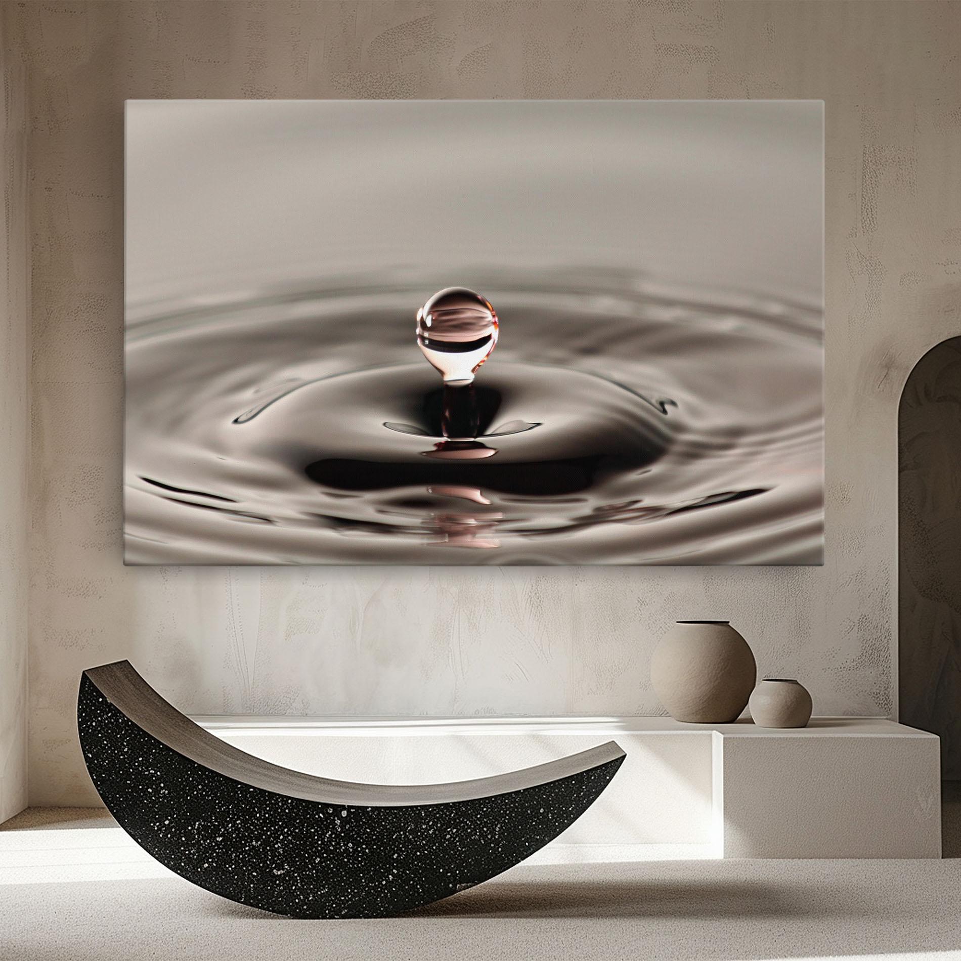 Leinwandbild Close Red Water Drop mockup 8