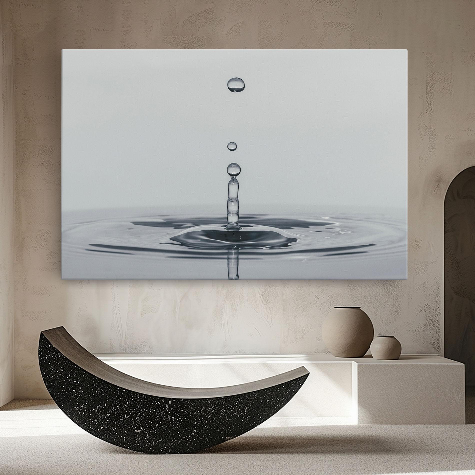 Leinwandbild Grey Water Drop mockup 8
