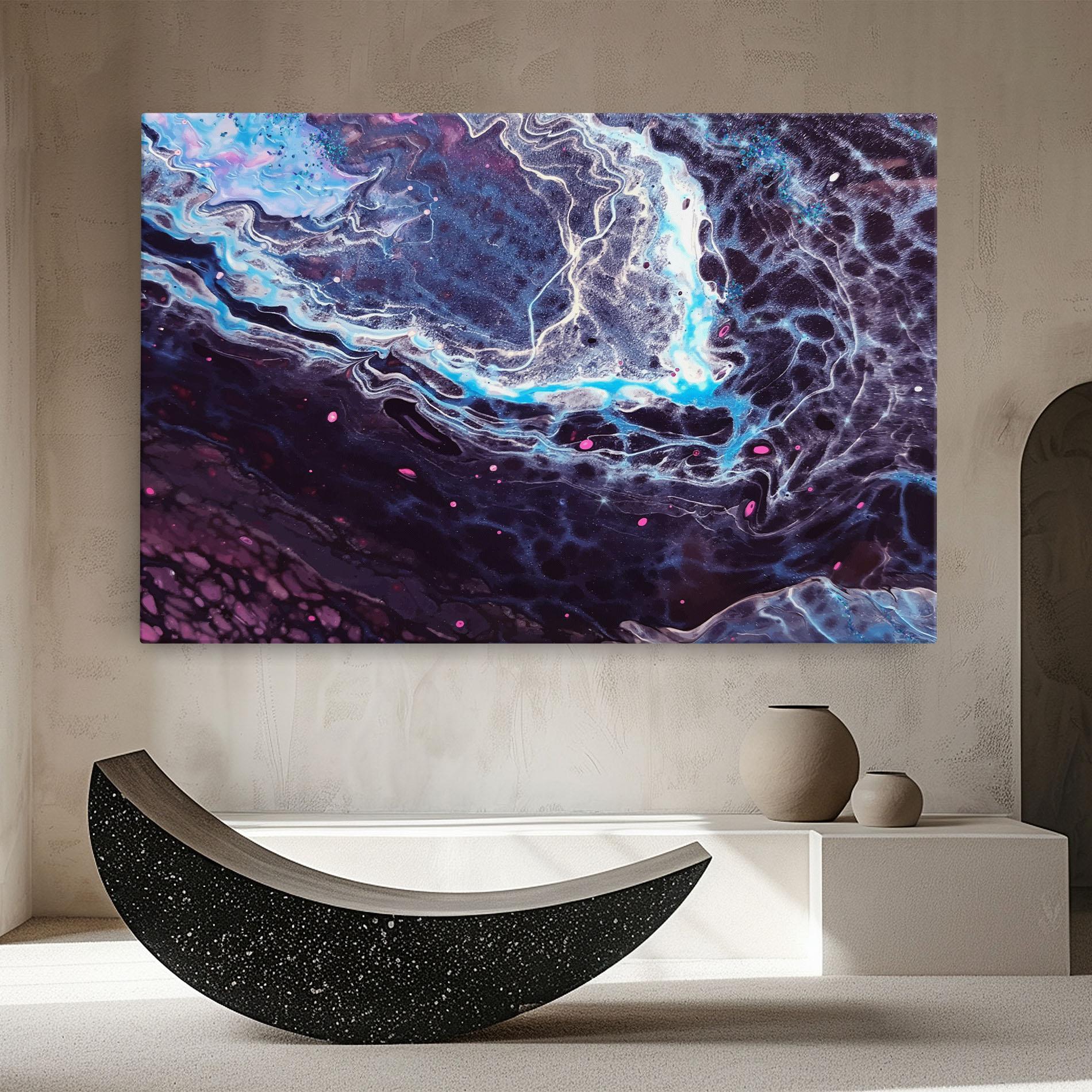 Leinwandbild Purple Blue Water mockup 8