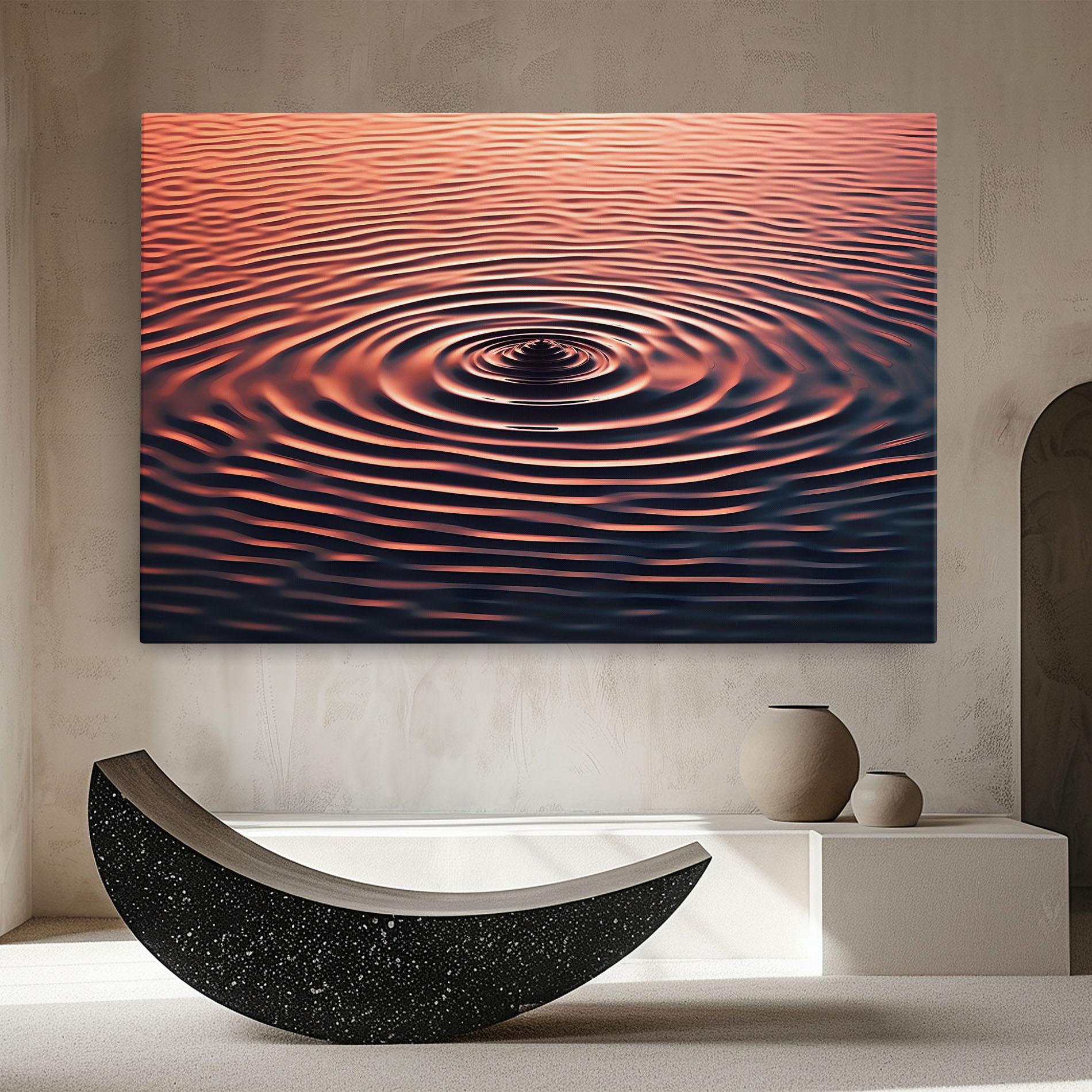 Leinwandbild Red Blue Water mockup 8