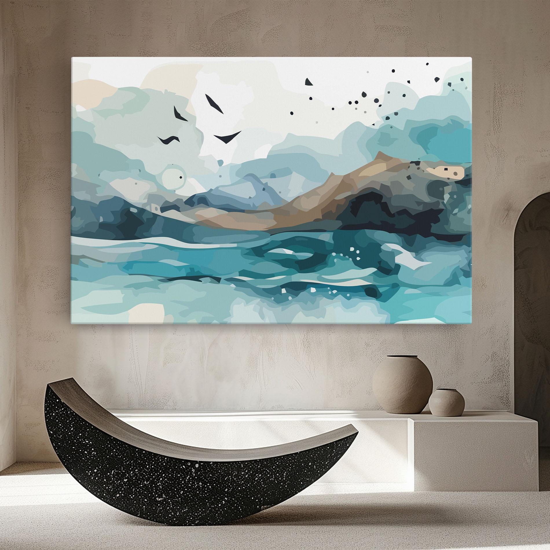 Leinwandbild Water Birds mockup 8