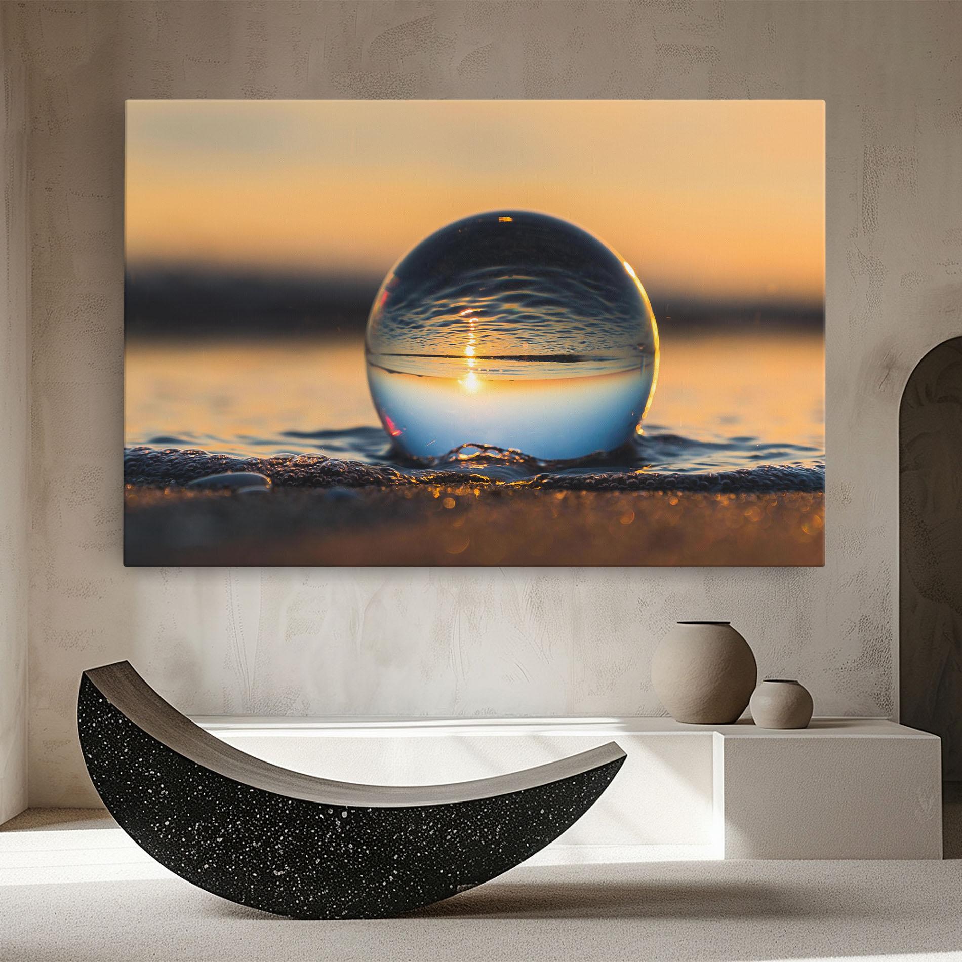 Leinwandbild Water Bubble Reflecting mockup 8