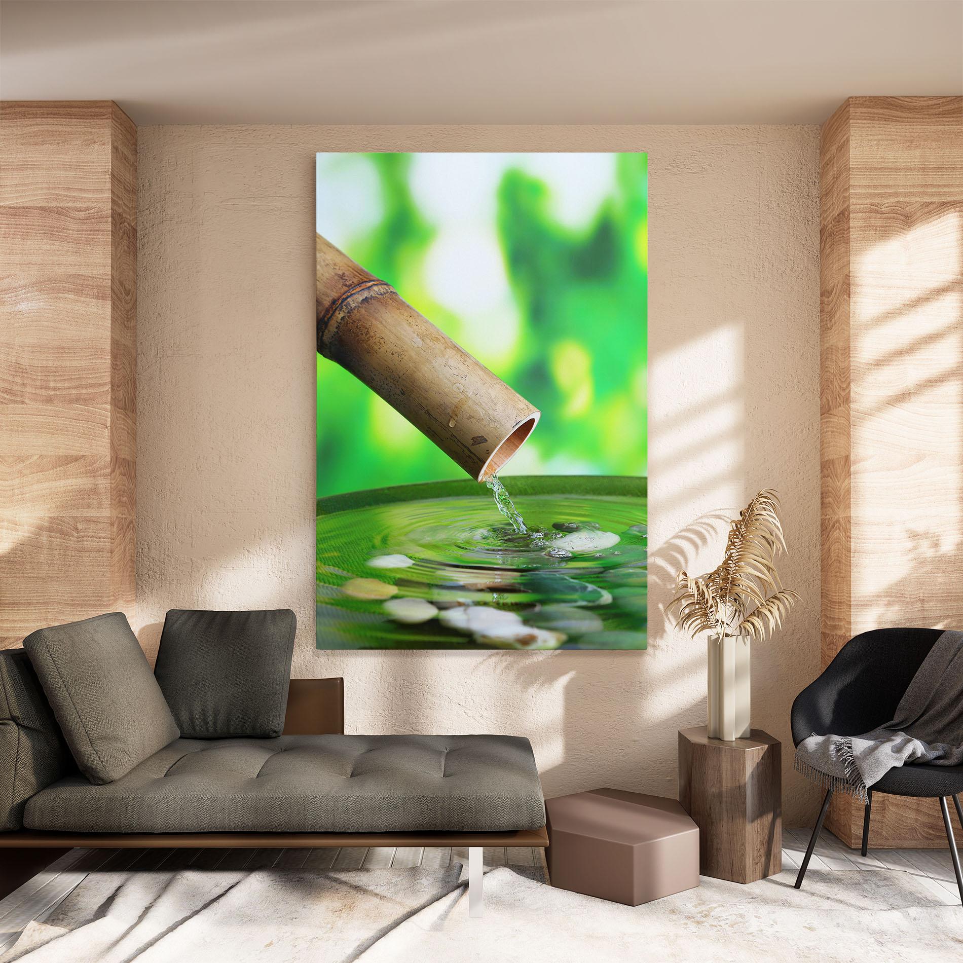 Leinwandbild Bamboo Fountain mockup 8