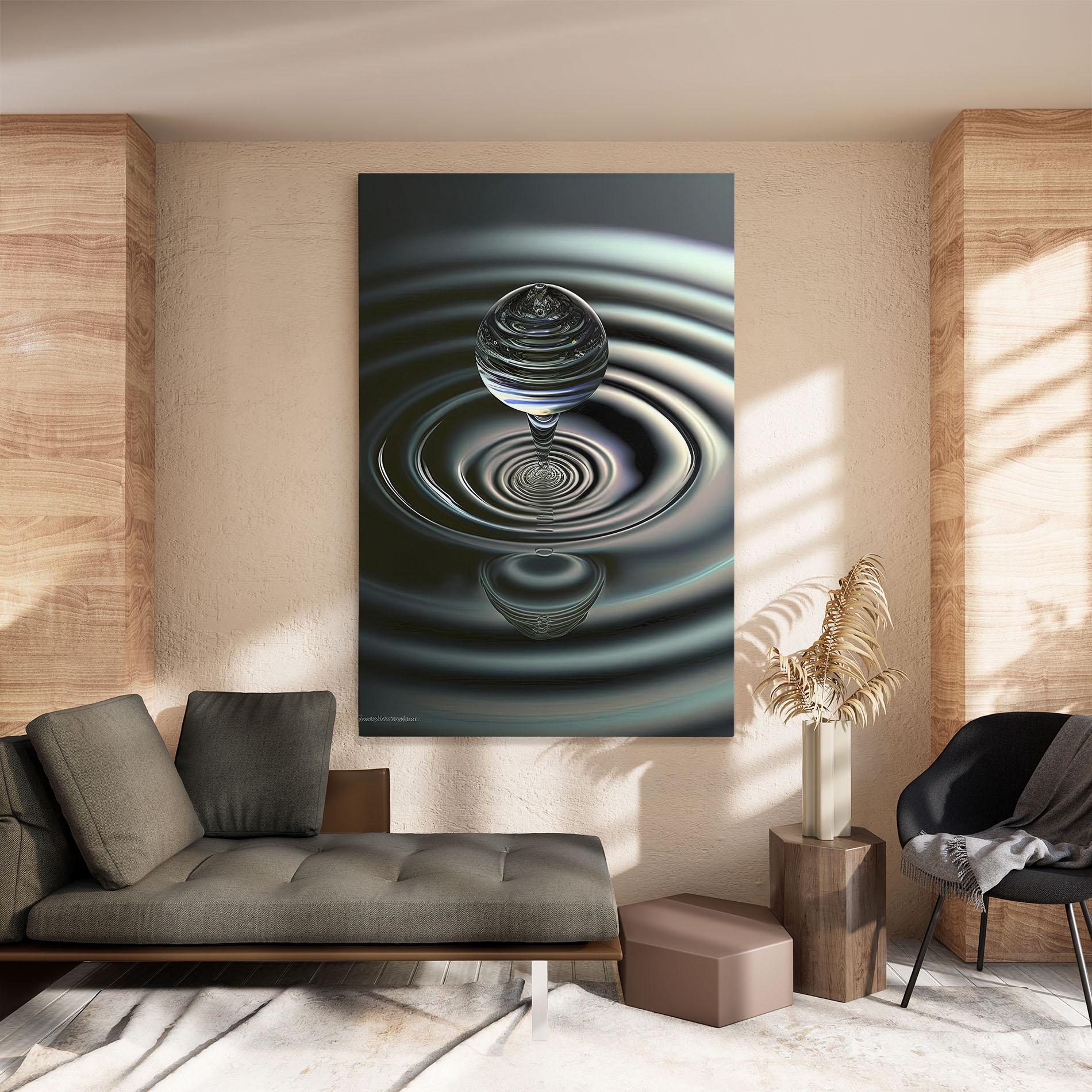 Leinwandbild Beautiful Water Drop mockup 8