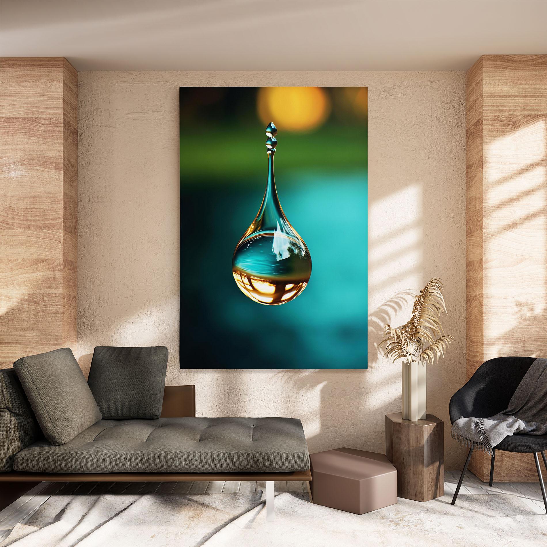 Leinwandbild Big Green Drop mockup 8