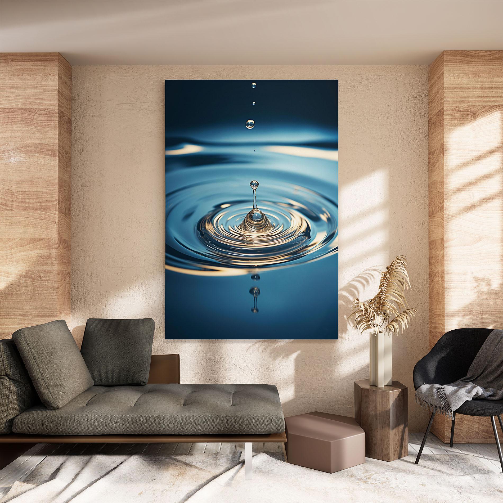 Leinwandbild Cream Water Drop mockup 8