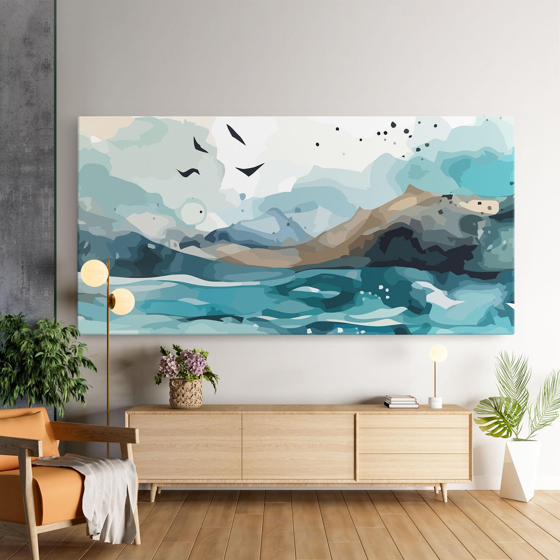 Leinwandbild Water Birds mockup 9