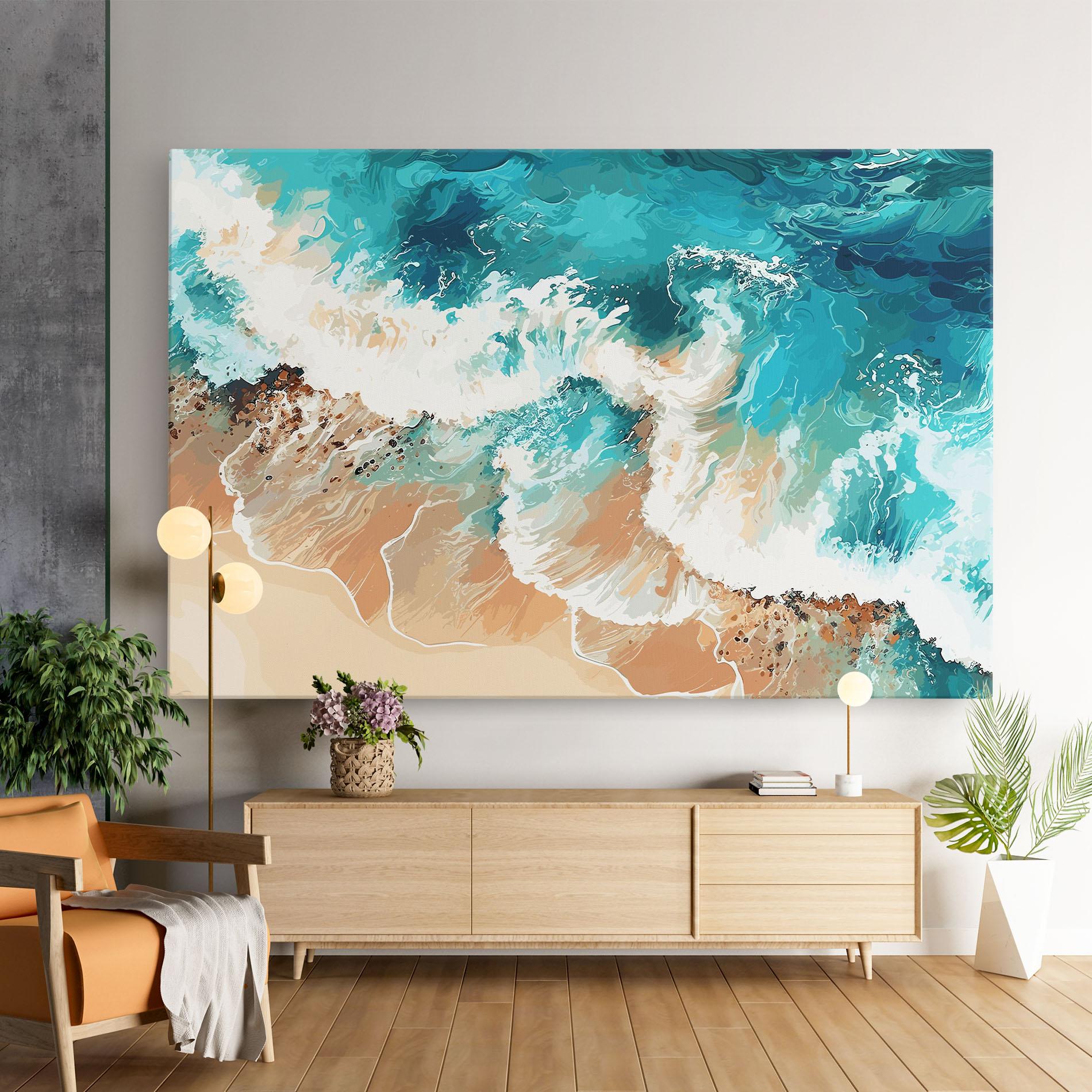 Leinwandbild Artistic Waves mockup 9