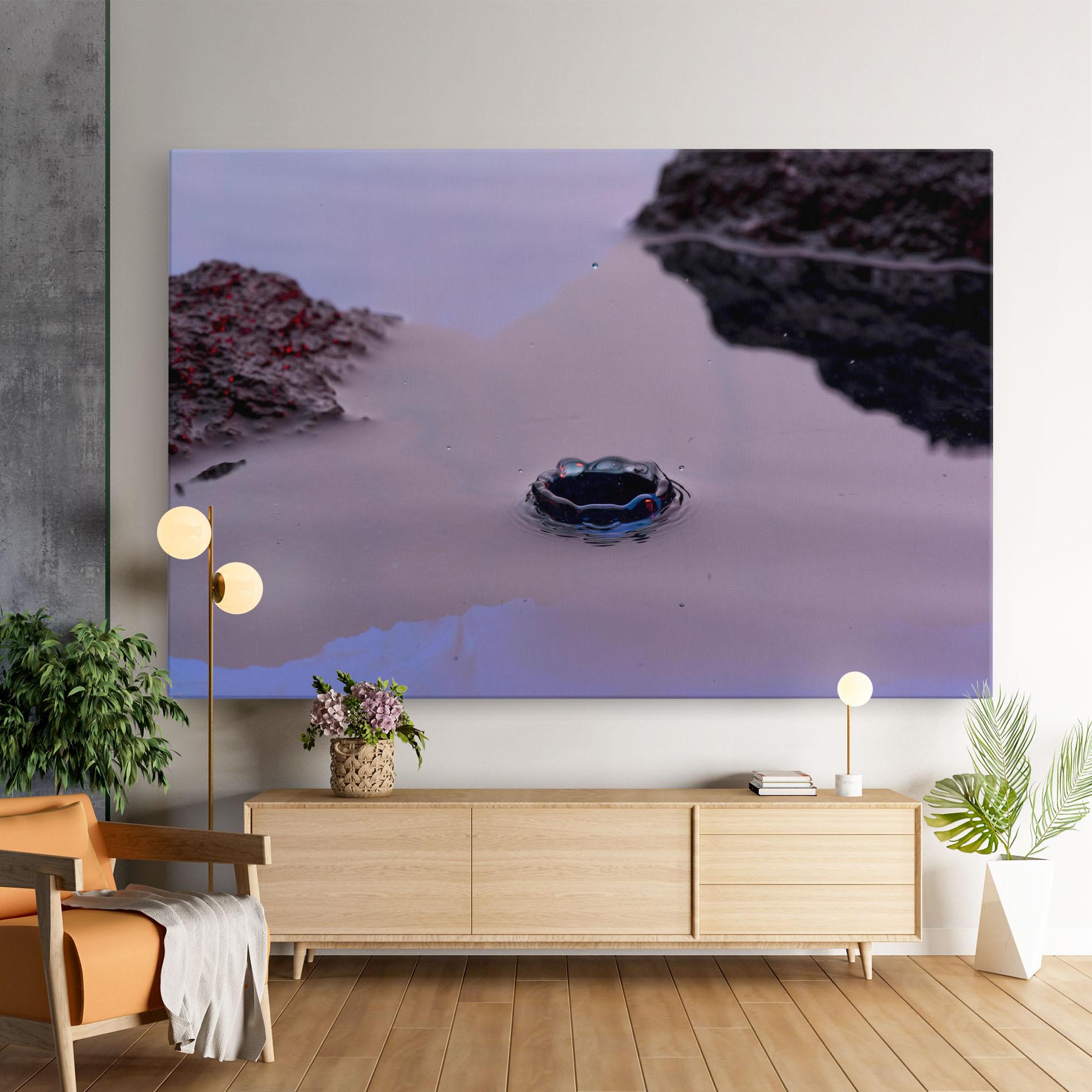 Leinwandbild Blue Color Water mockup 9