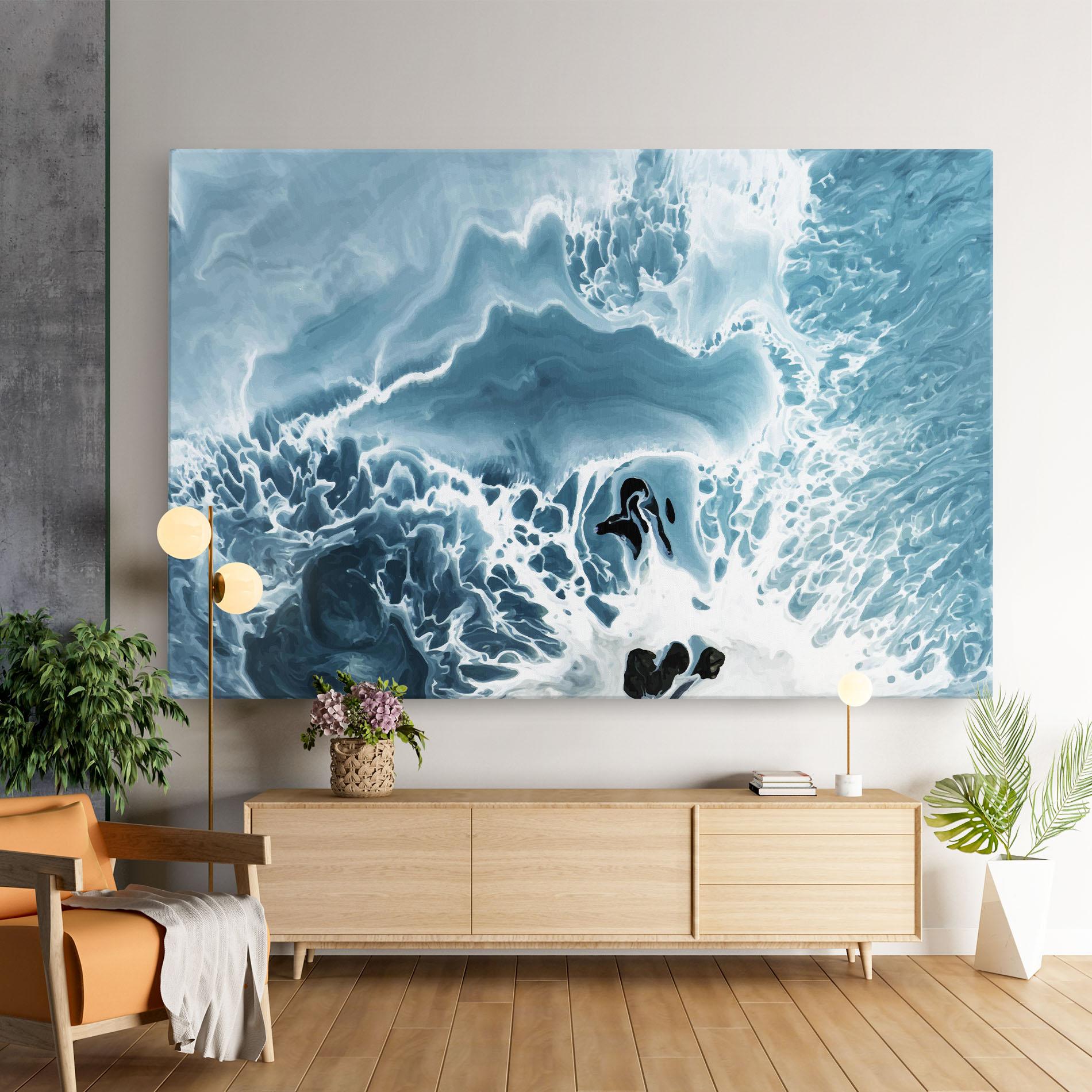 Leinwandbild Light Blue Ocean mockup 9