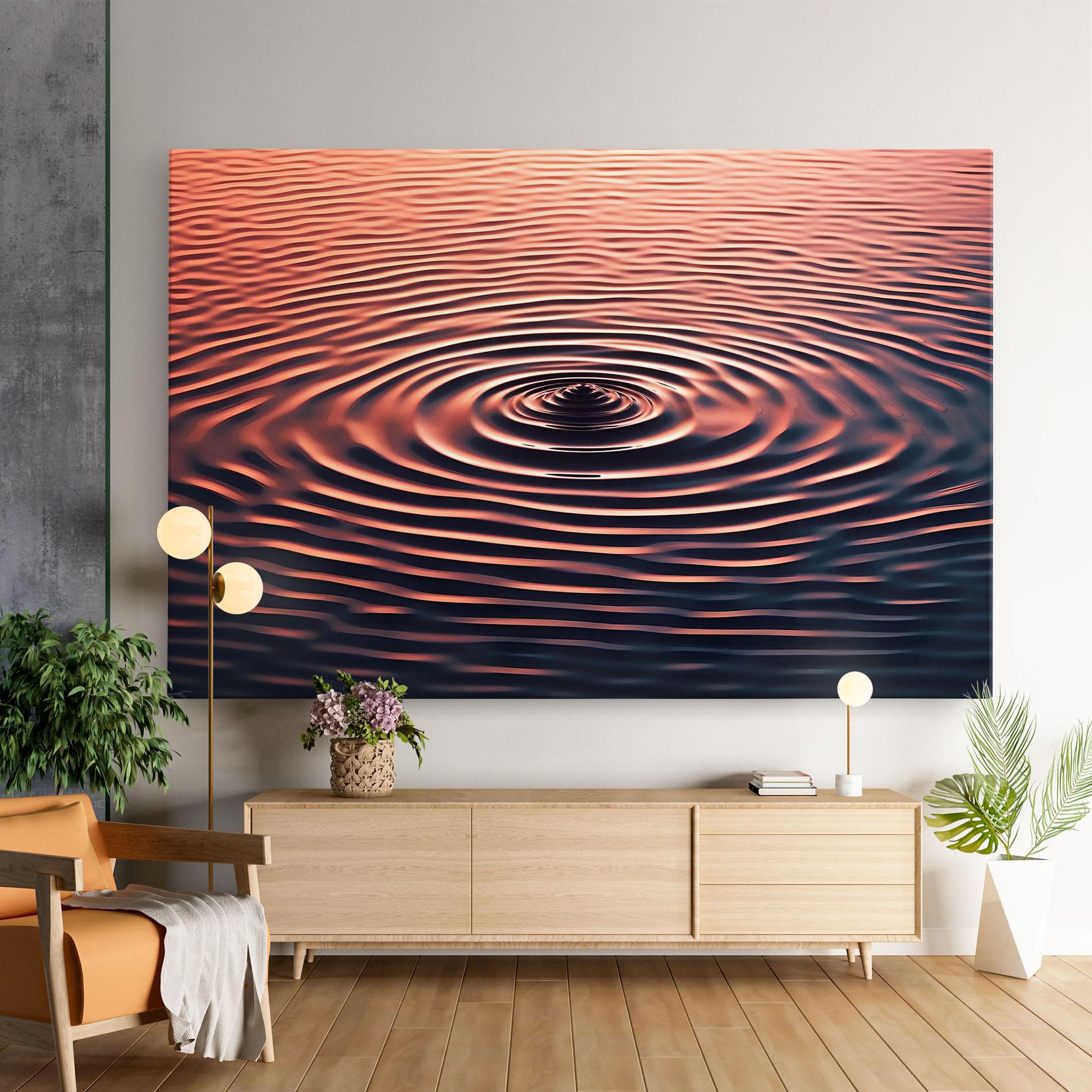 Leinwandbild Red Blue Water mockup 9