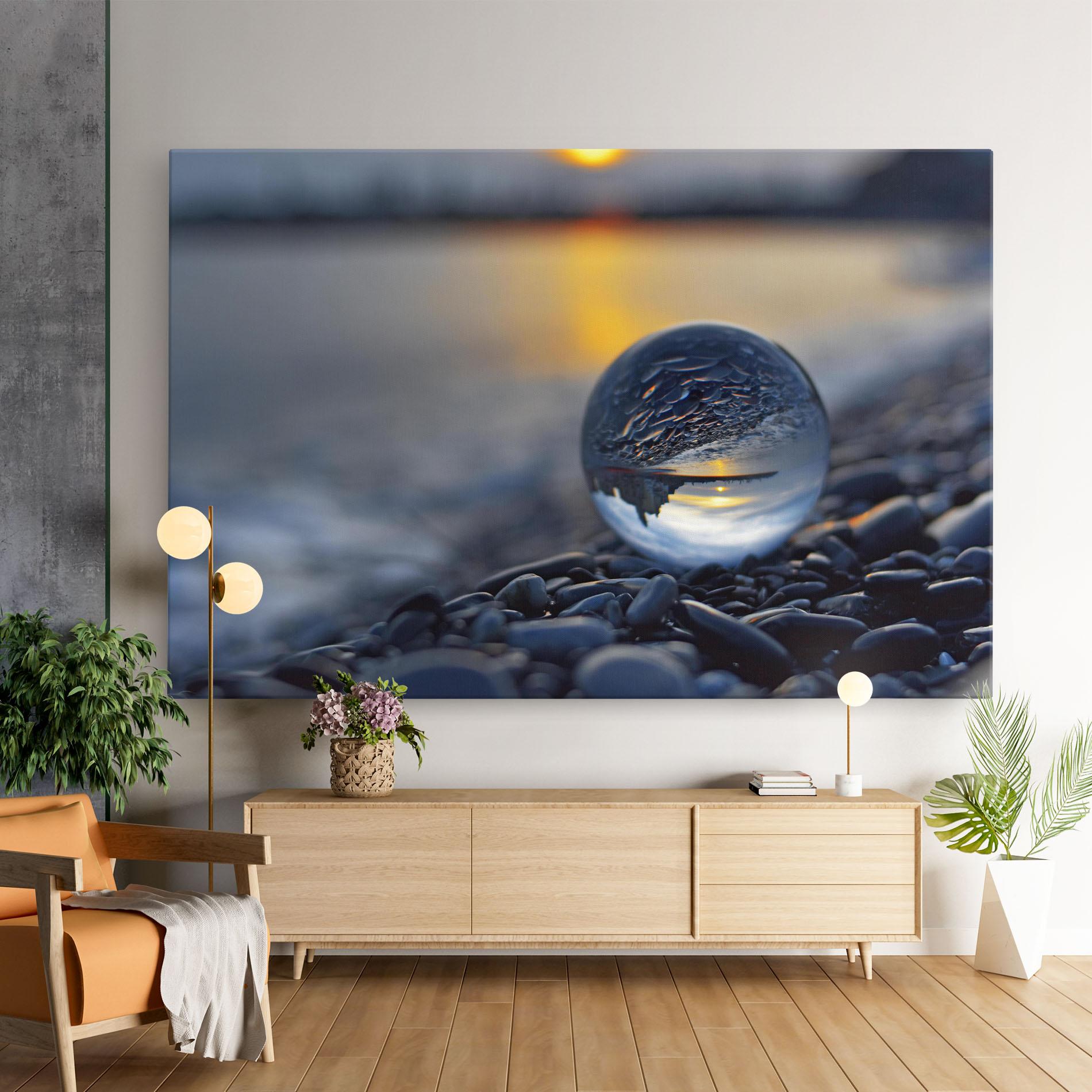 Leinwandbild Sunset Lensball mockup 9