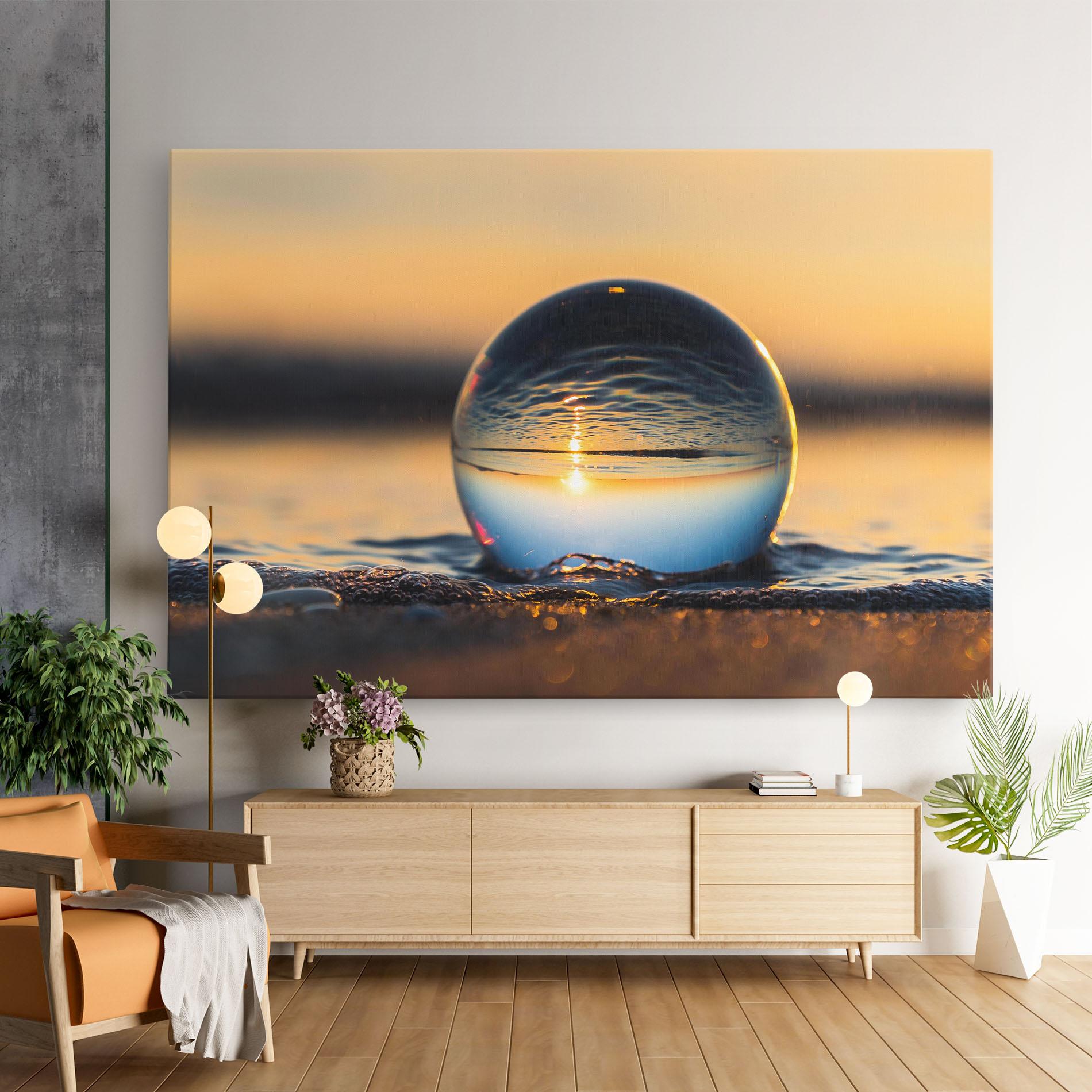 Leinwandbild Water Bubble Reflecting mockup 9