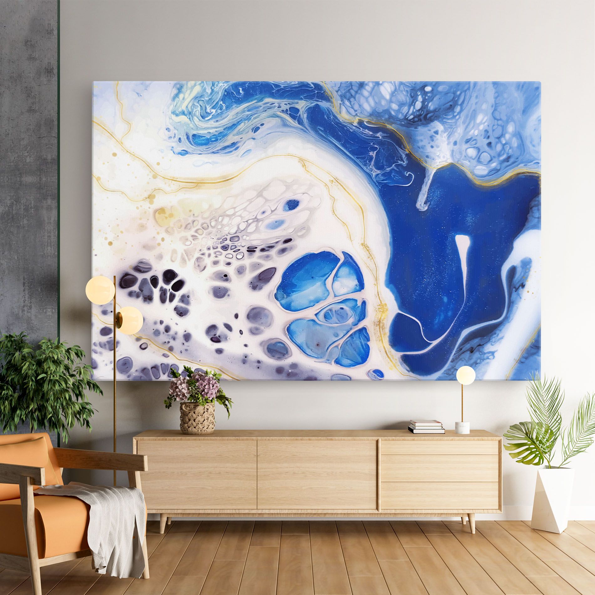 Water Gold Blue Marble mockup 9