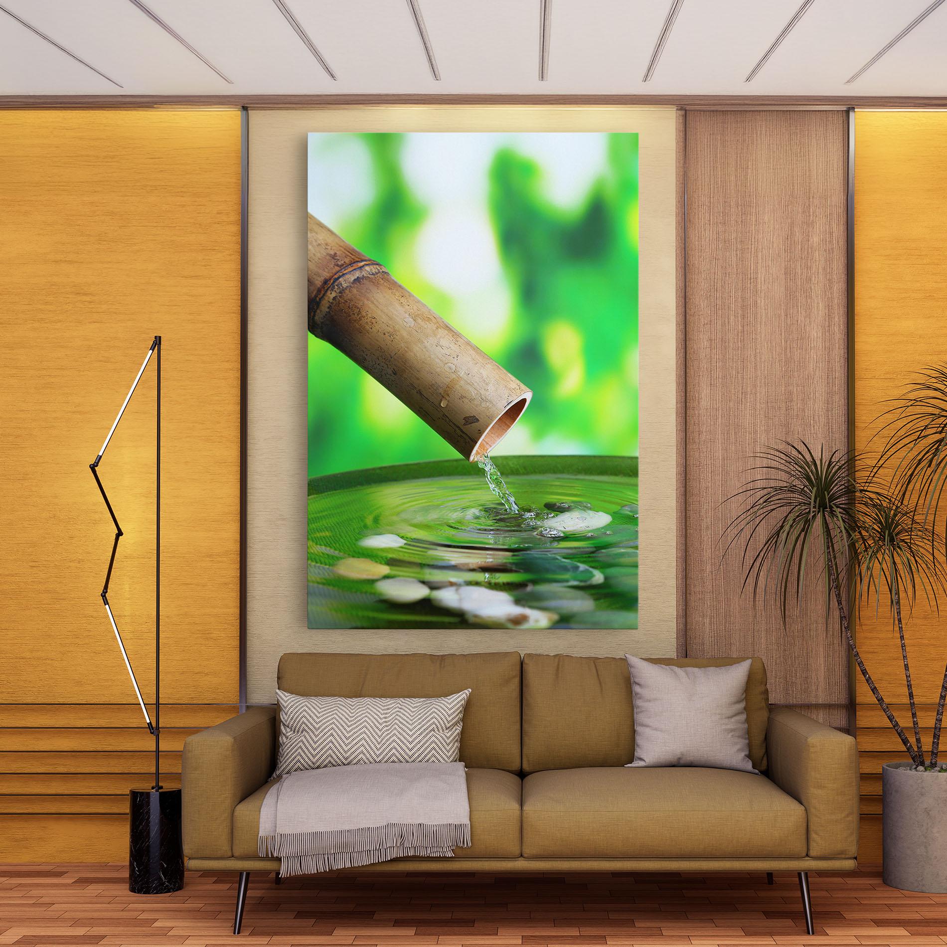 Leinwandbild Bamboo Fountain mockup 9