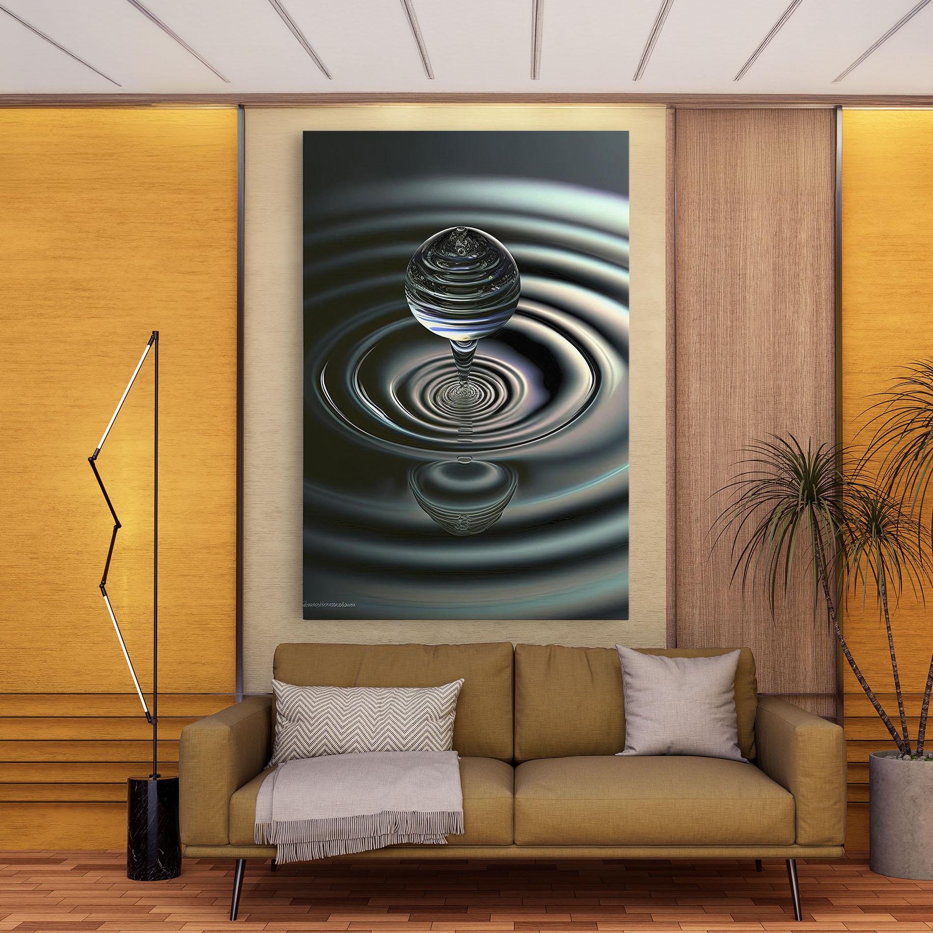 Leinwandbild Beautiful Water Drop mockup 9