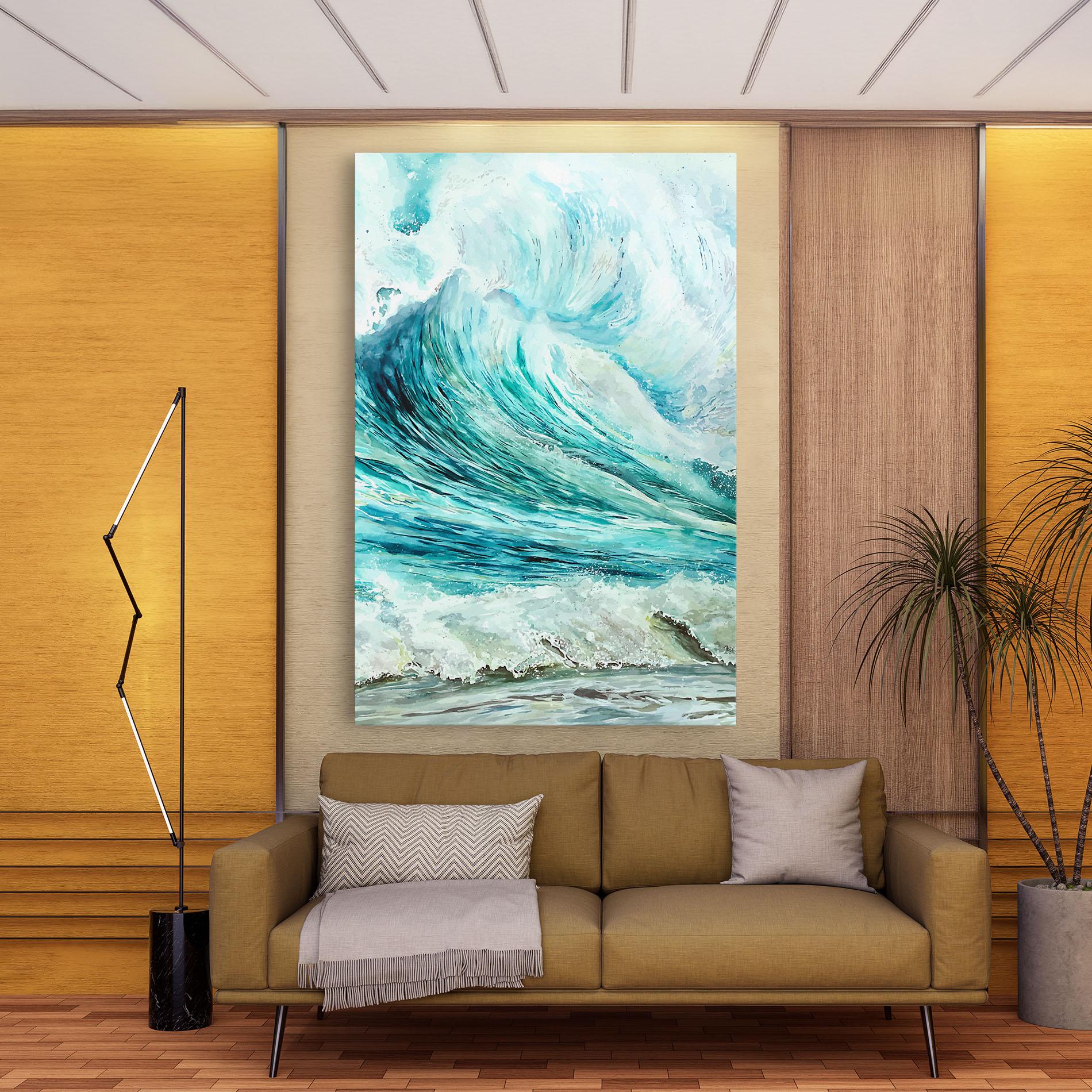 Leinwandbild Sea Watercolor mockup 9