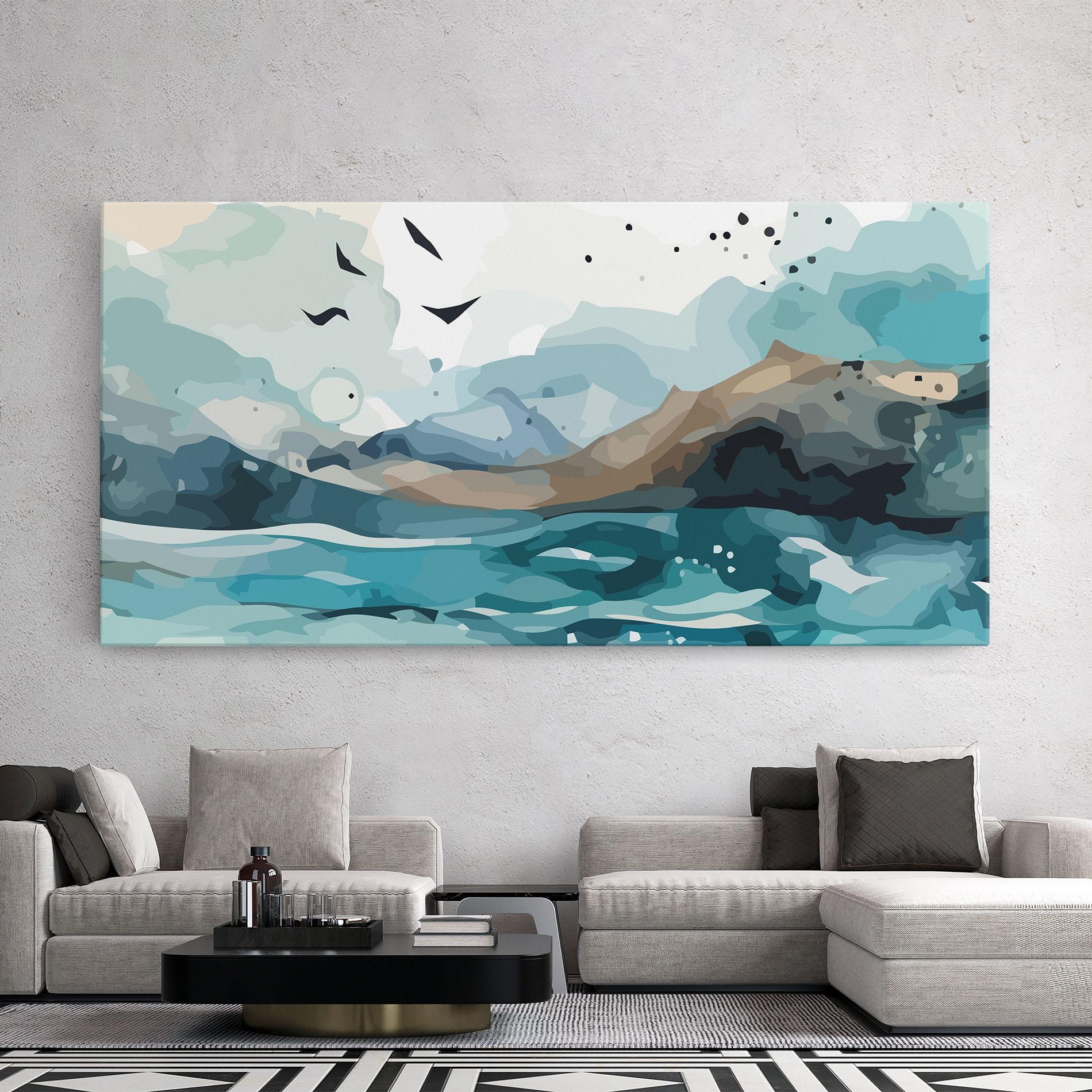 Leinwandbild Water Birds mockup 2