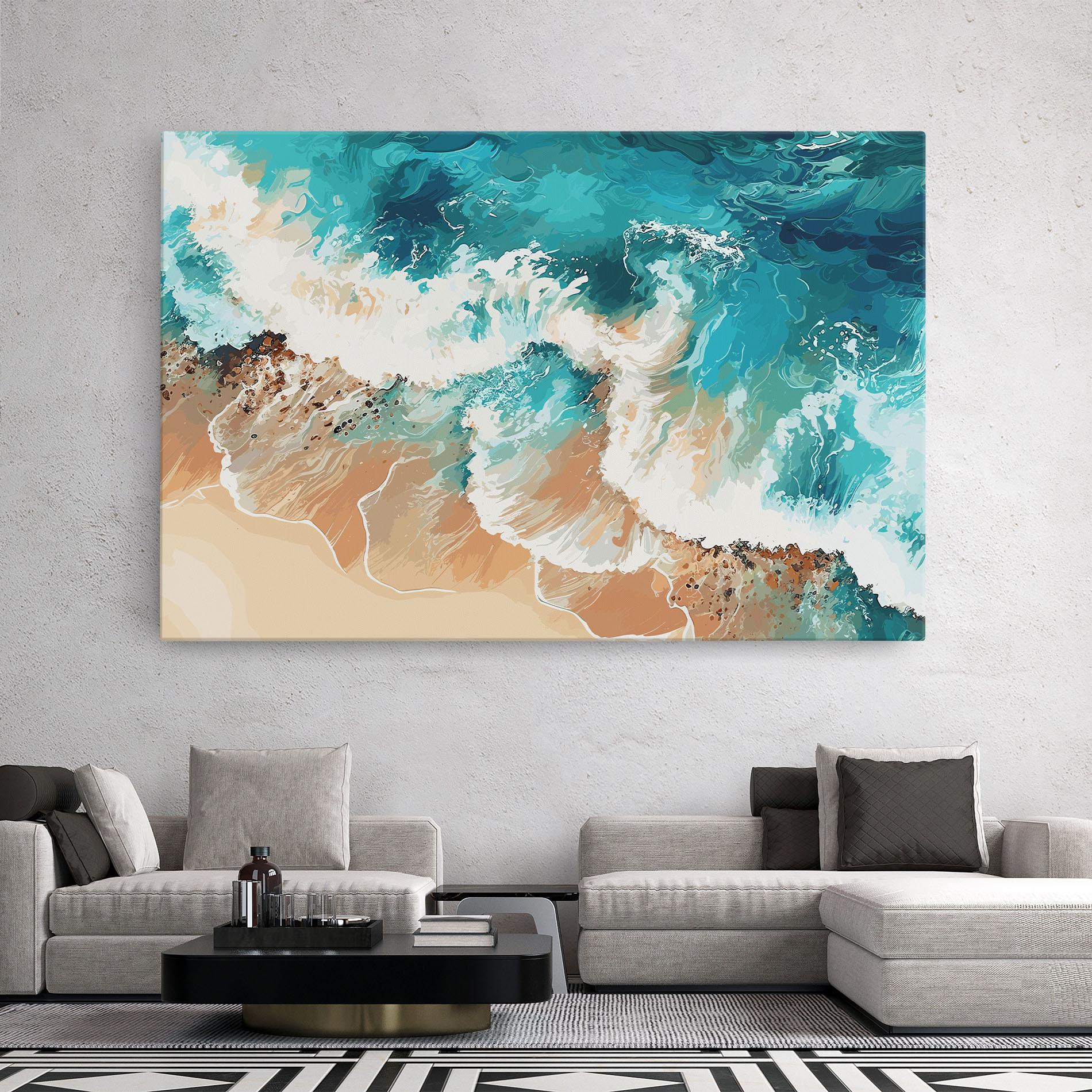 Leinwandbild Artistic Waves mockup 2