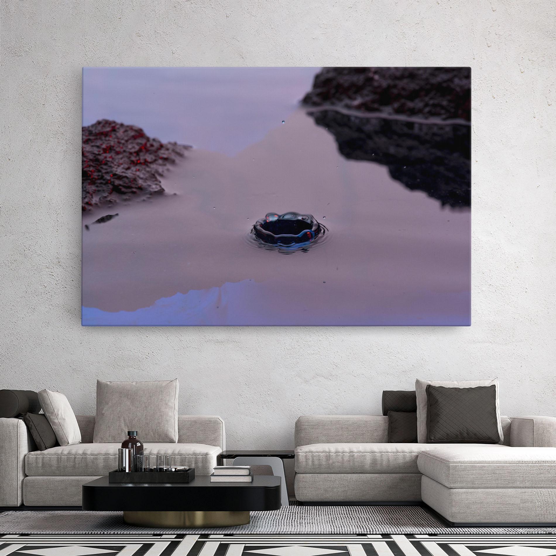 Leinwandbild Blue Color Water mockup 2