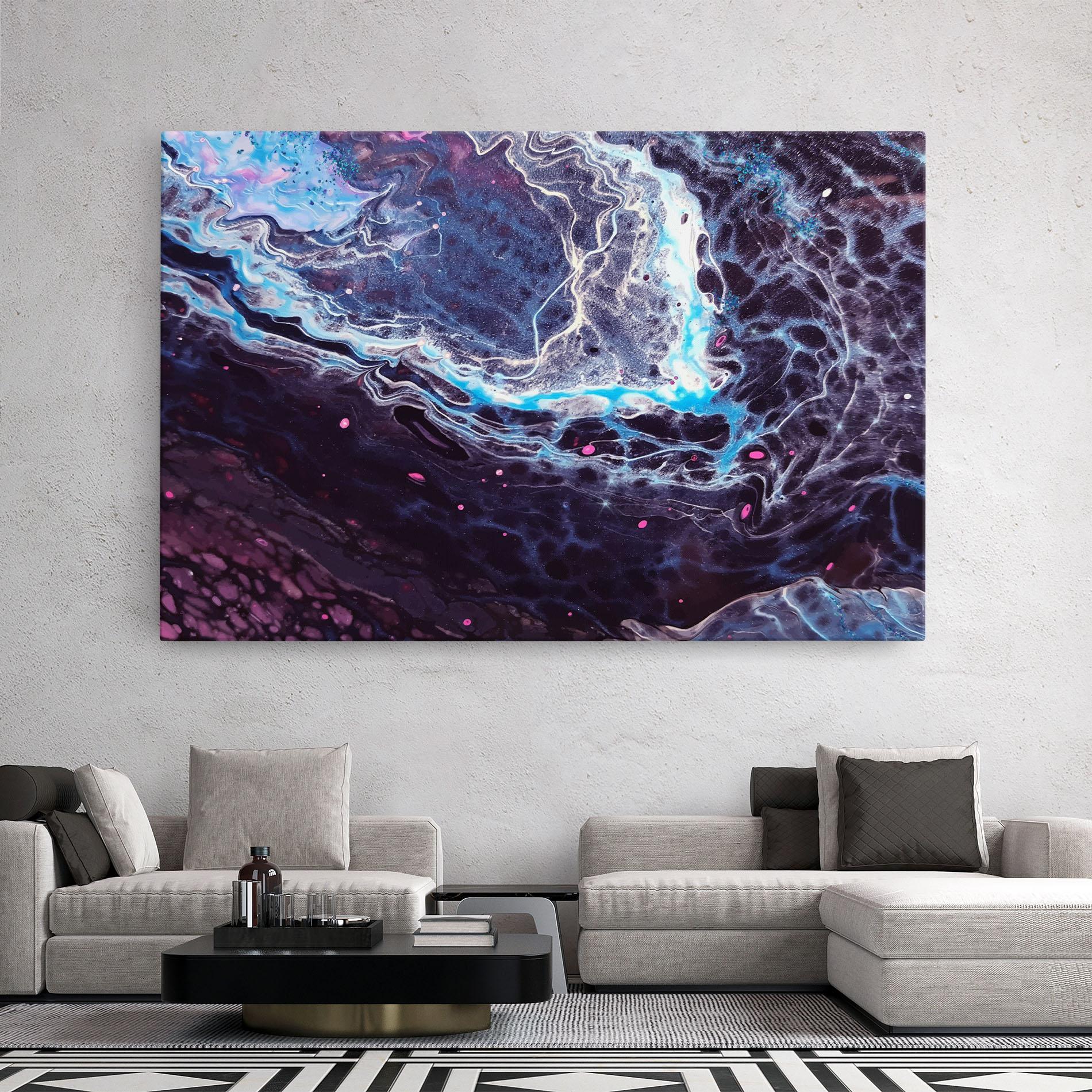 Leinwandbild Purple Blue Water mockup 2