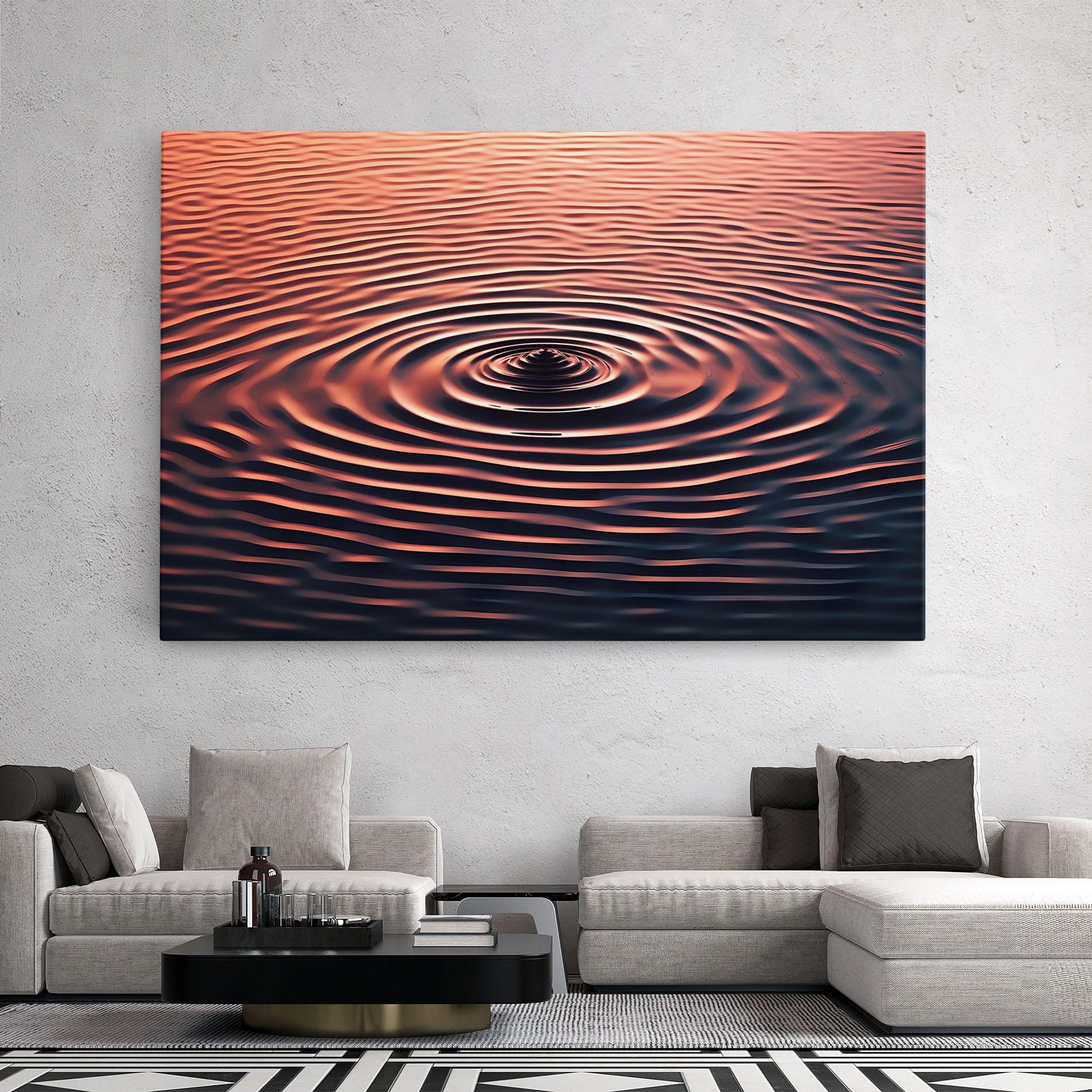 Leinwandbild Red Blue Water mockup 2