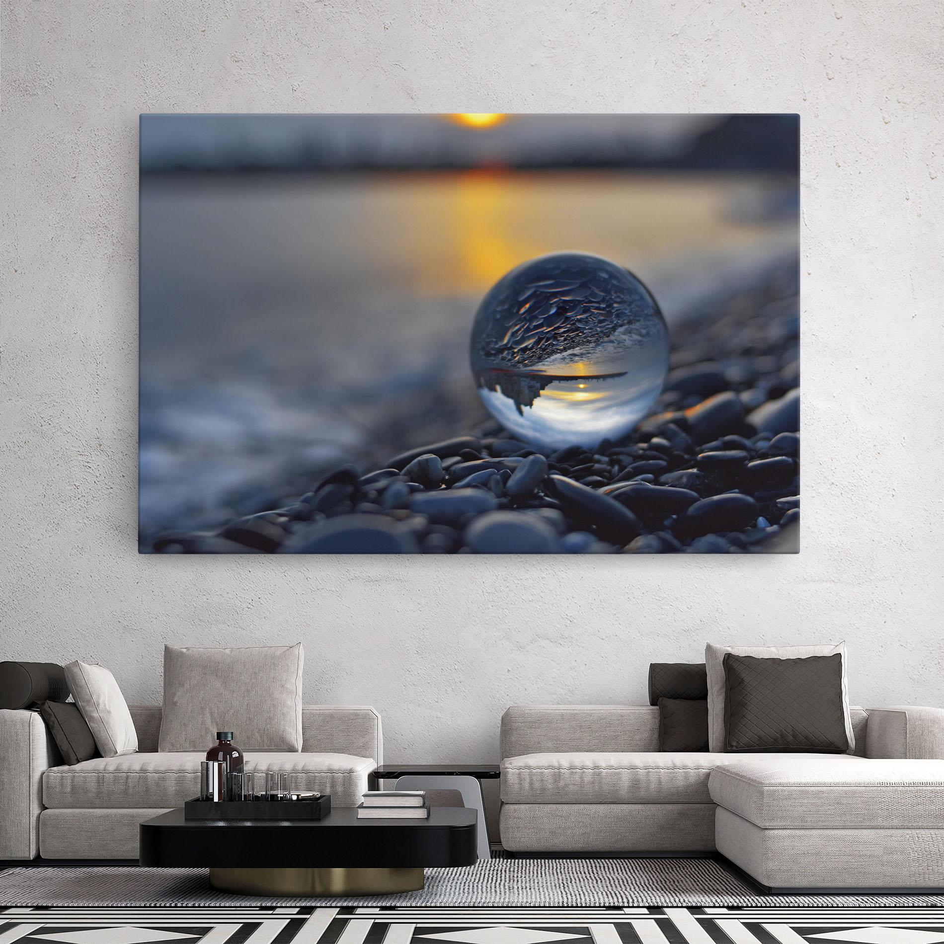 Leinwandbild Sunset Lensball mockup 2