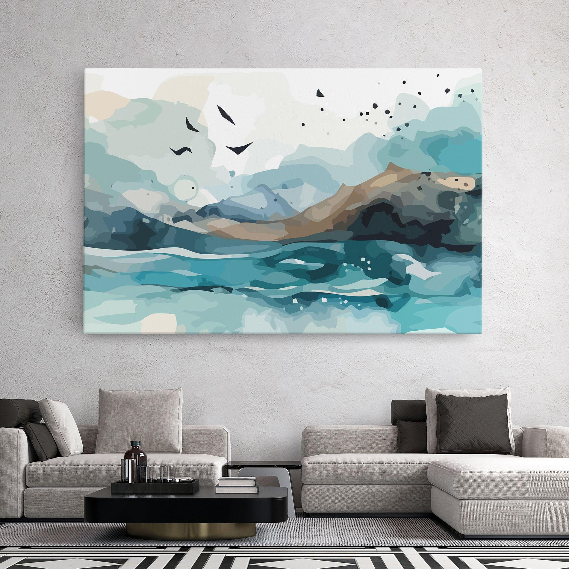 Leinwandbild Water Birds mockup 2