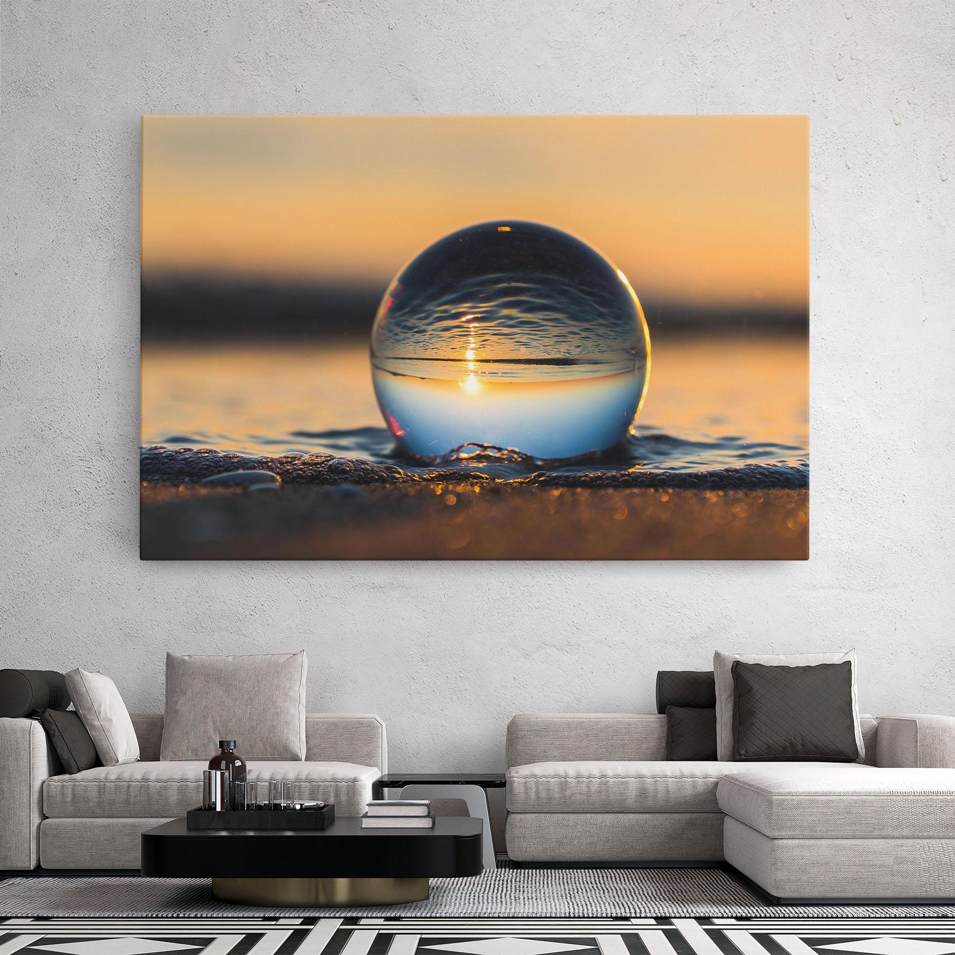 Leinwandbild Water Bubble Reflecting mockup 2