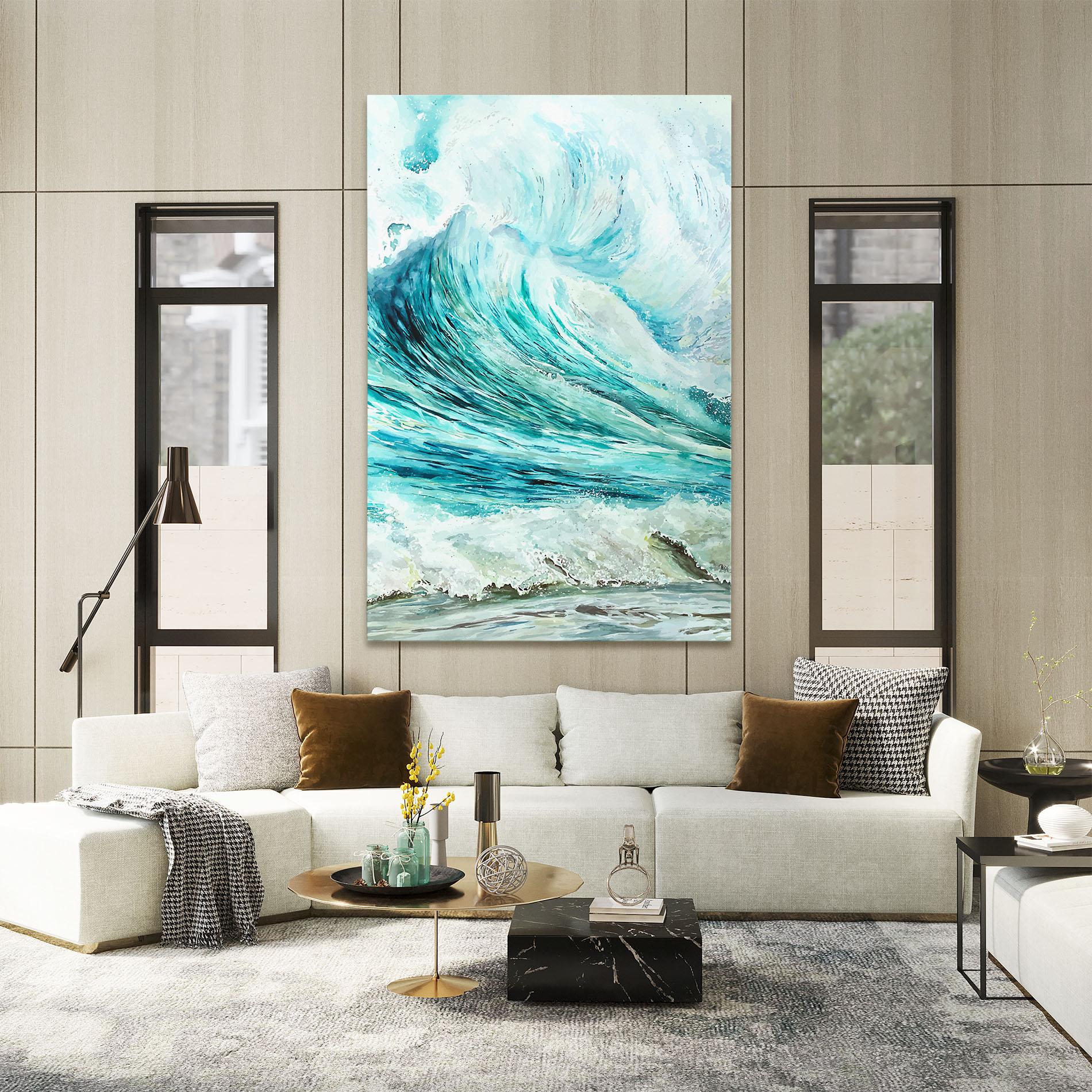 Leinwandbild Sea Watercolor mockup 2