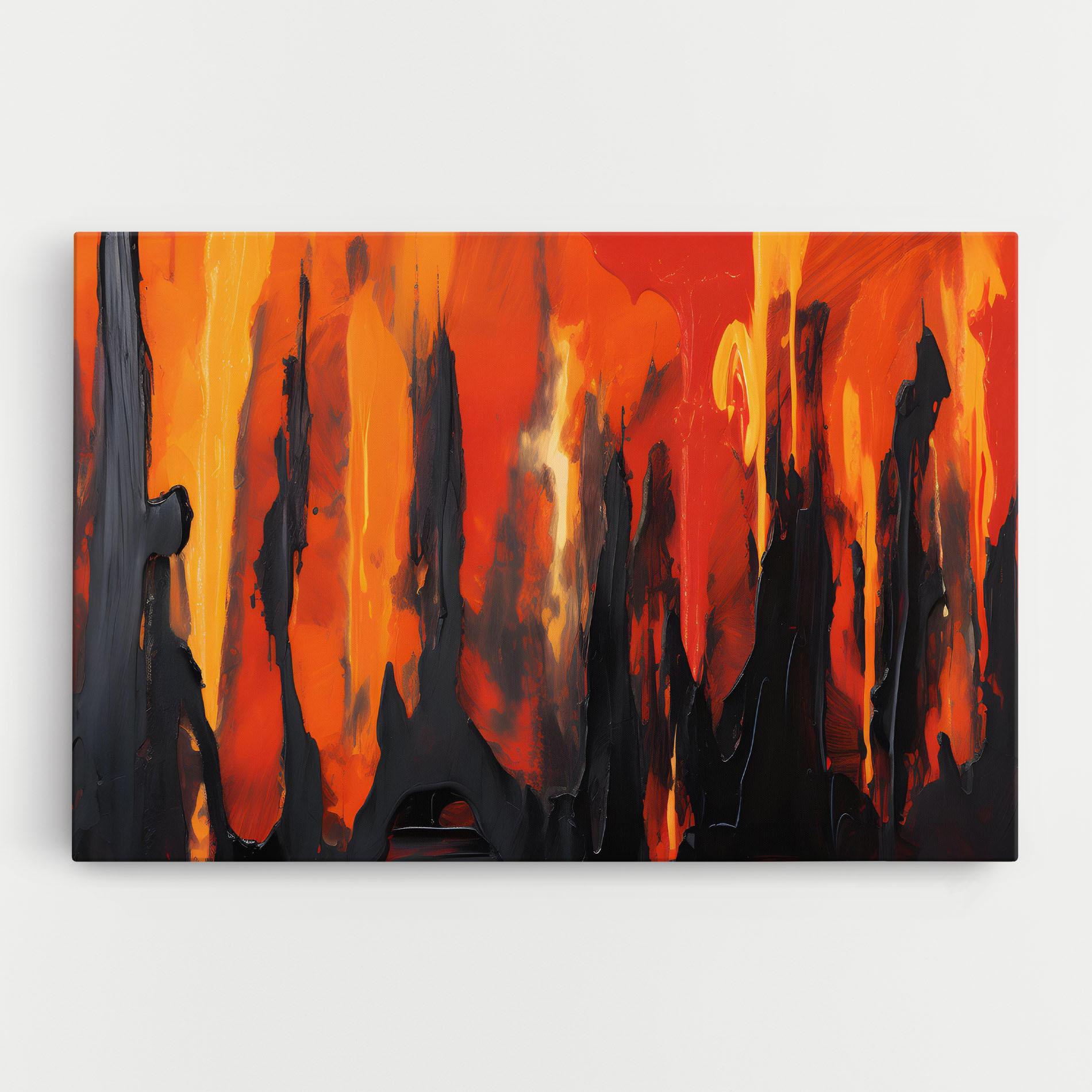 Leinwandbild Abstract Fire Art mockup 0
