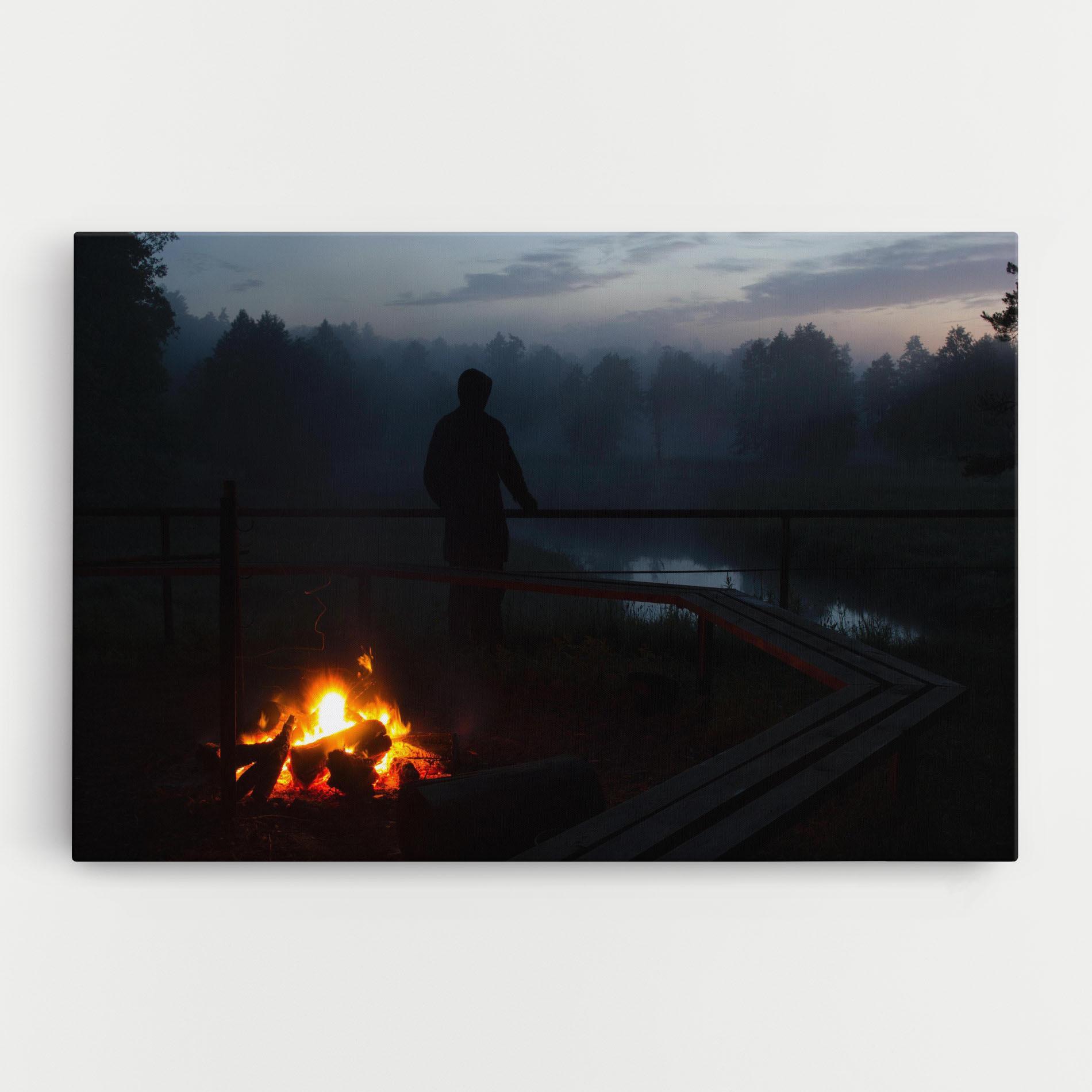 Leinwandbild Beautiful Fire View mockup 0