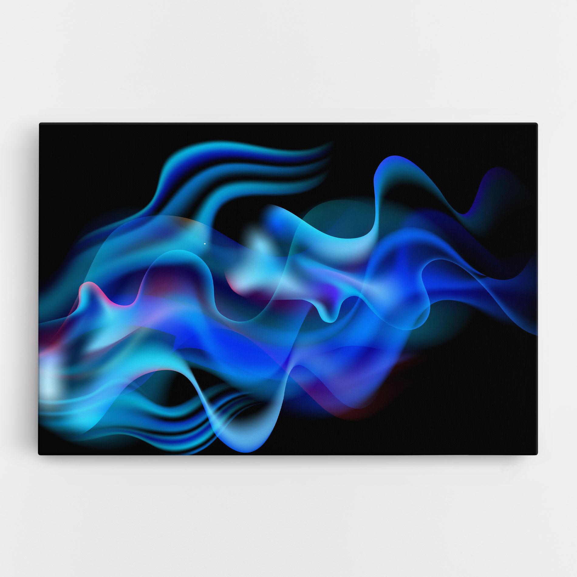Leinwandbild Blue Fire mockup 0