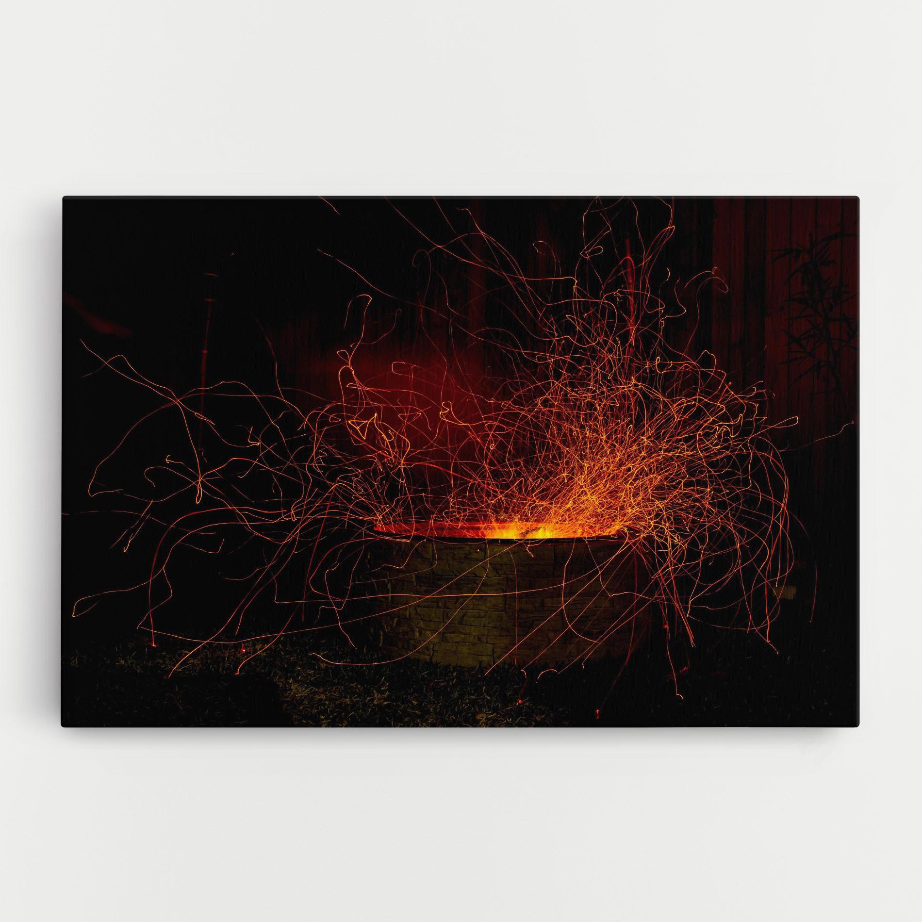 Leinwandbild Fire Drawing Effect mockup 0