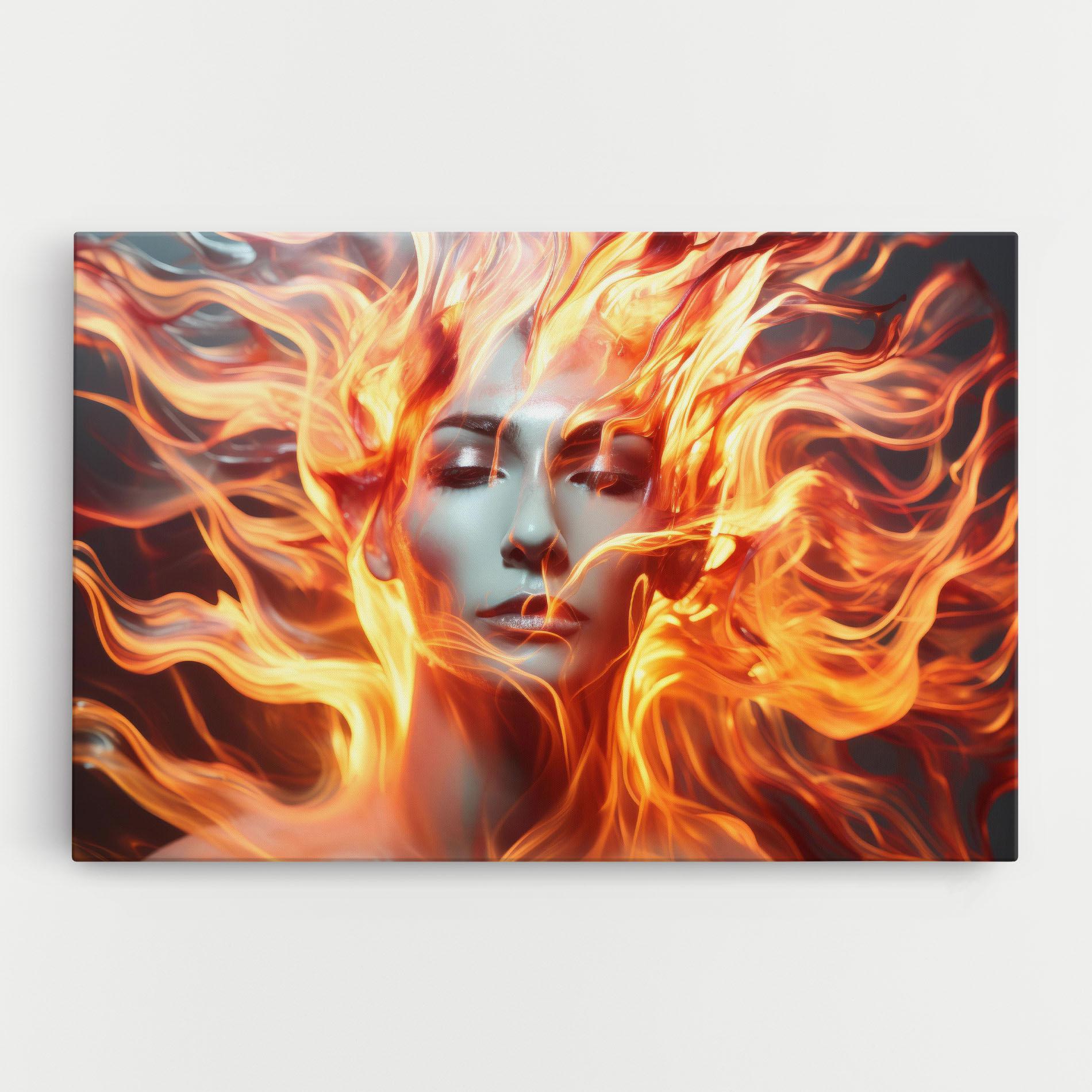 Leinwandbild Fire Hair mockup 0