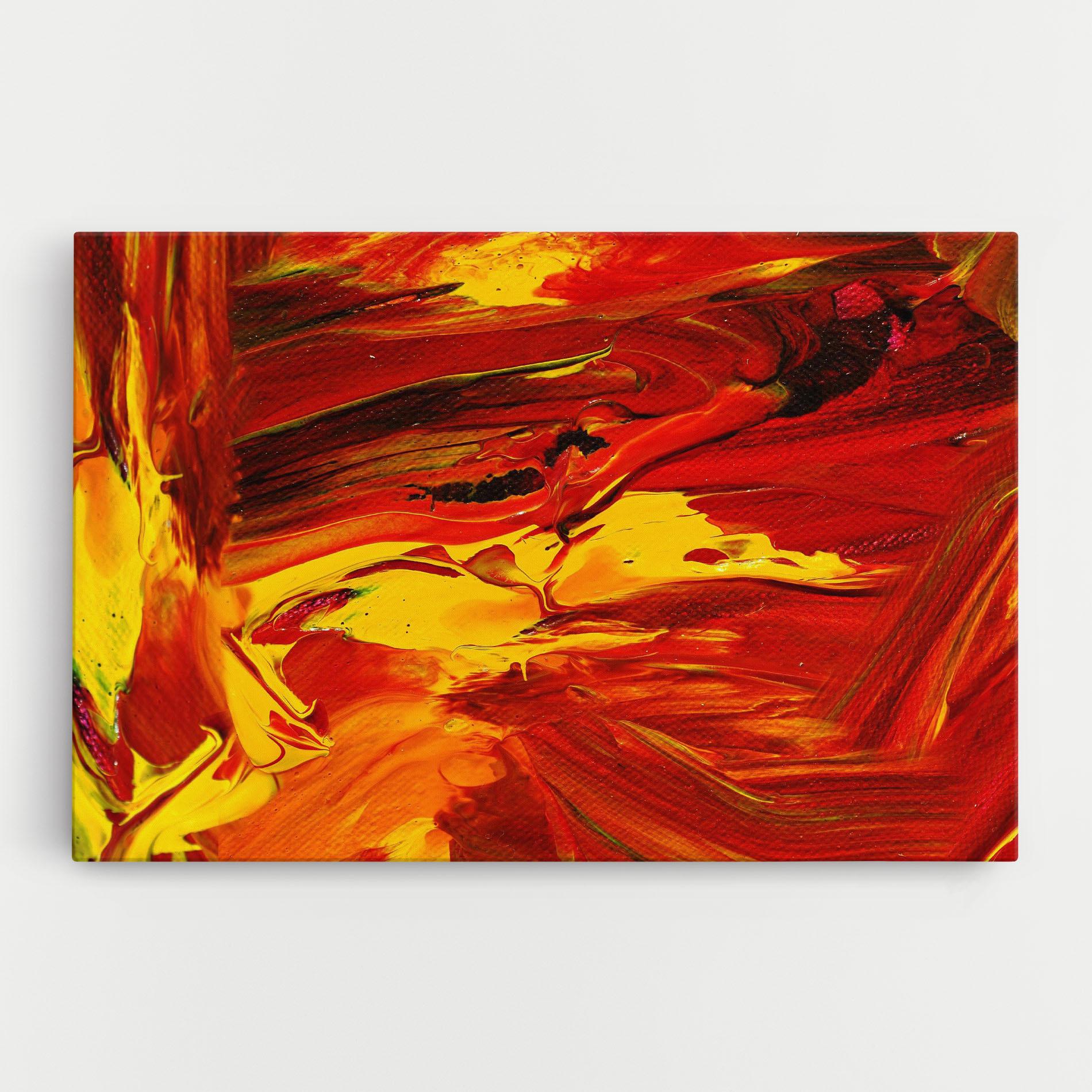 Leinwandbild Fire Painting mockup 0