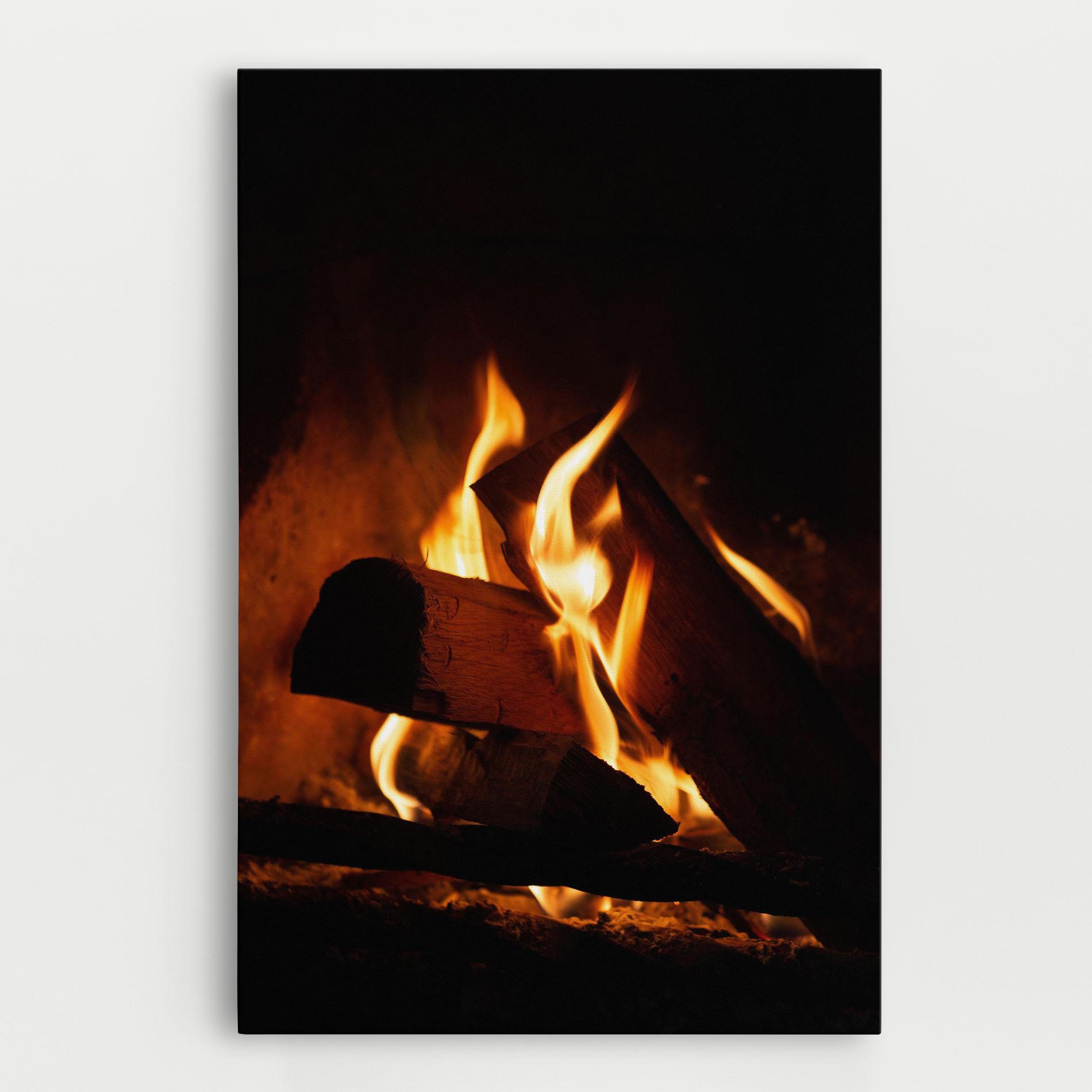 Leinwandbild Fire Wood View mockup 0
